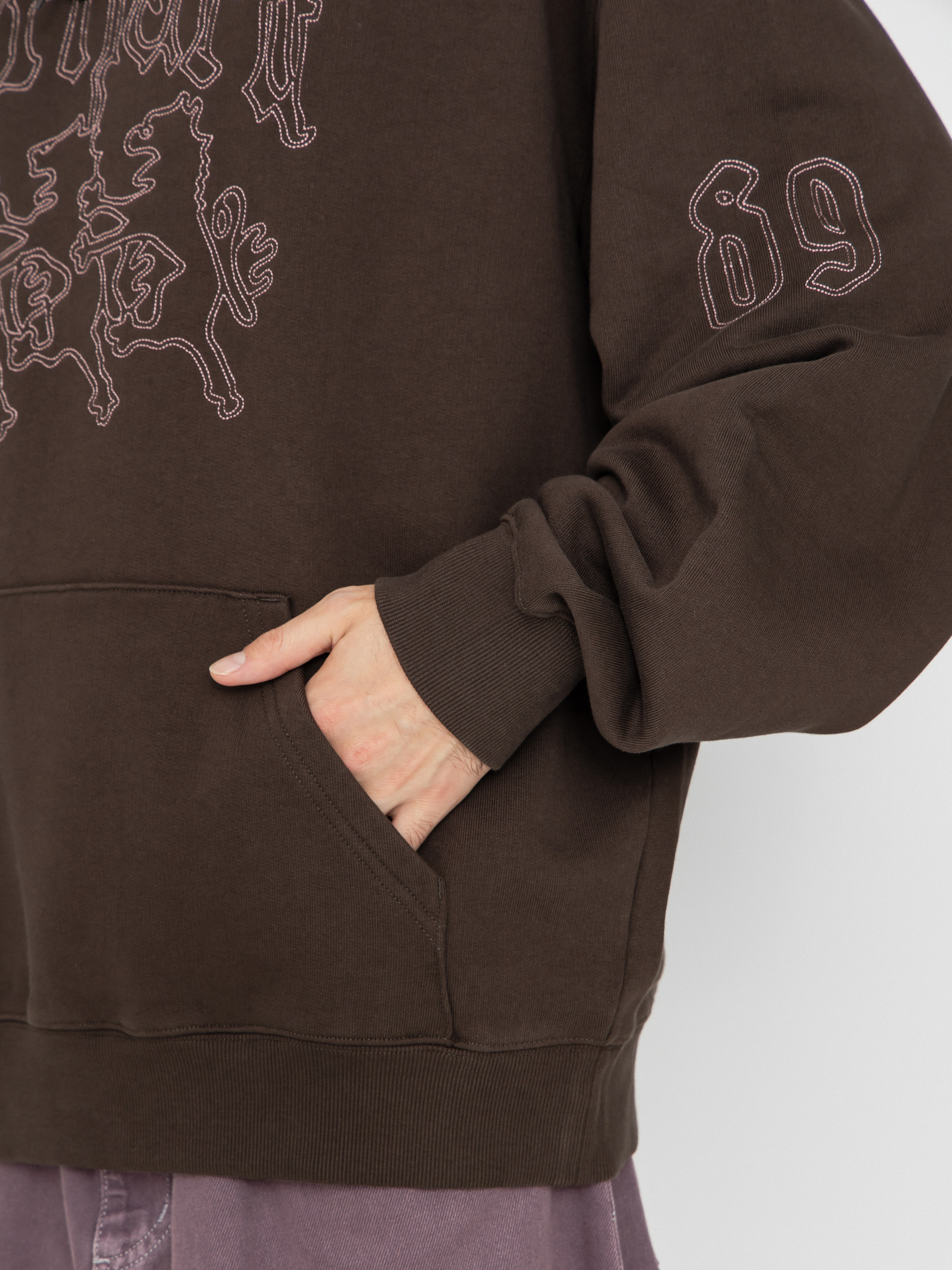 Mikina s kapucí Carhartt WIP Hackwork HD (vitola/glassy pink)