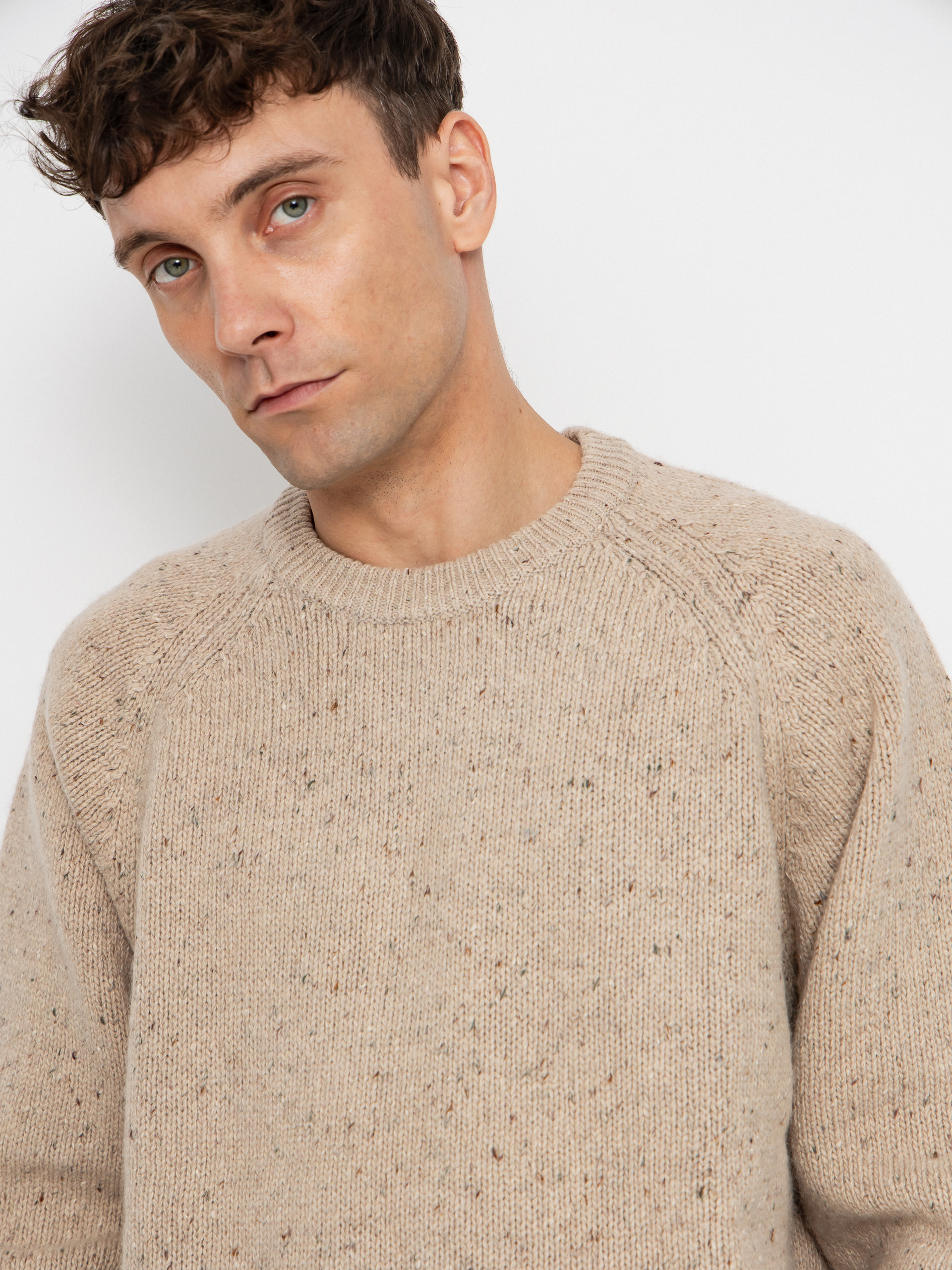 Svetr Carhartt WIP Anglistic (speckled fleur de sel)