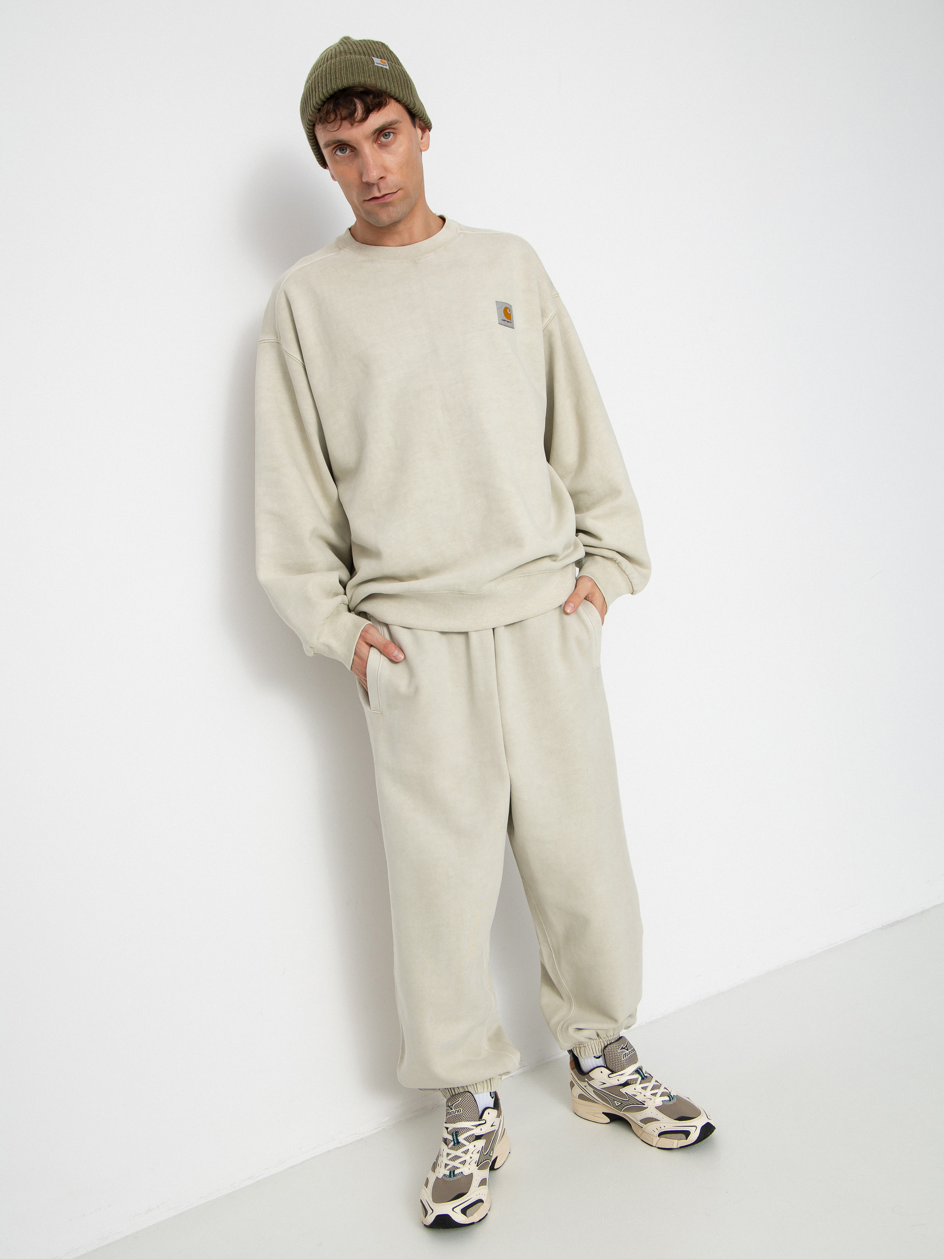 Mikina Carhartt WIP Vista (fleur de sel/garment dyed)