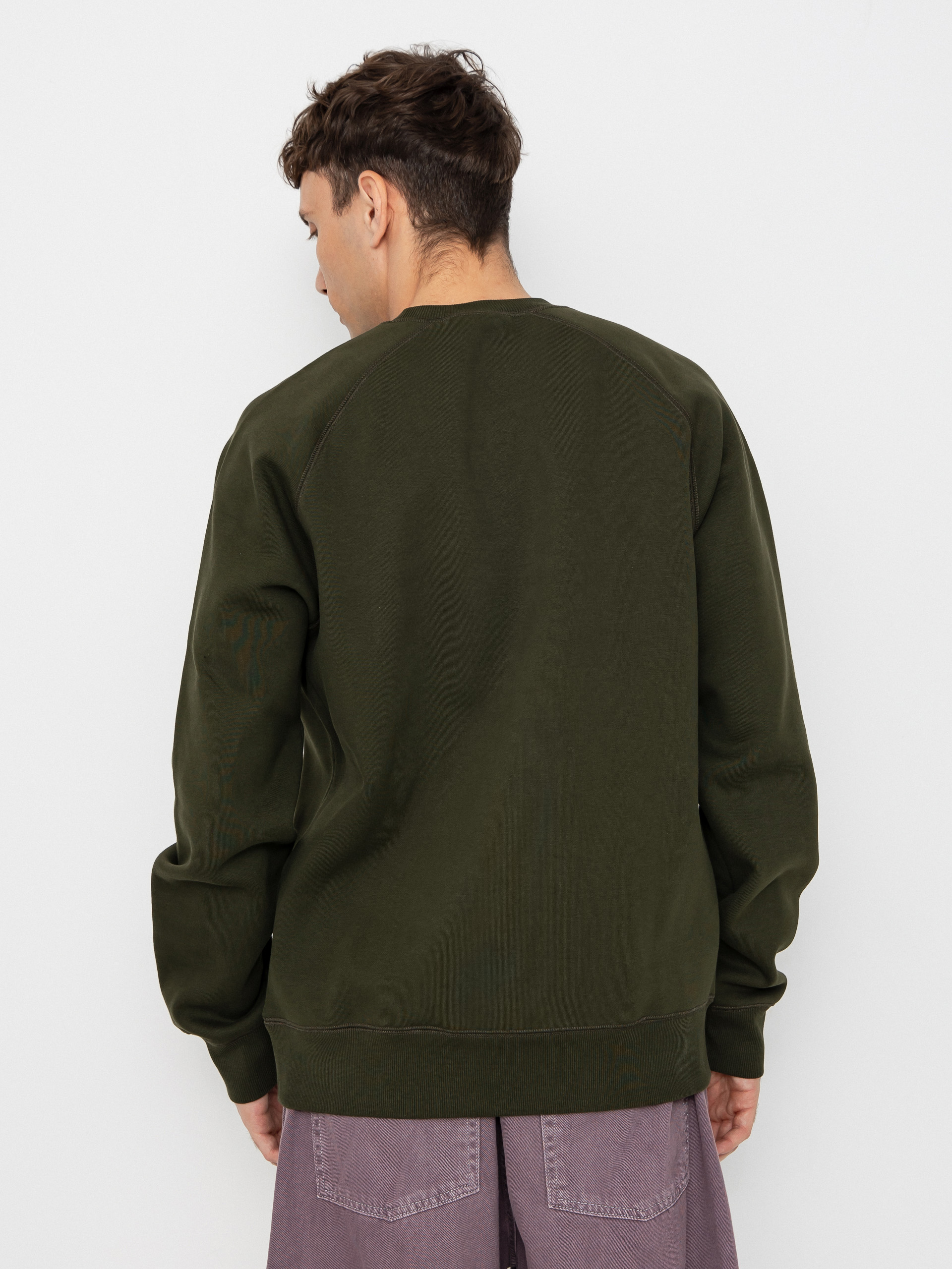 Mikina Carhartt WIP Chase (olive/gold)