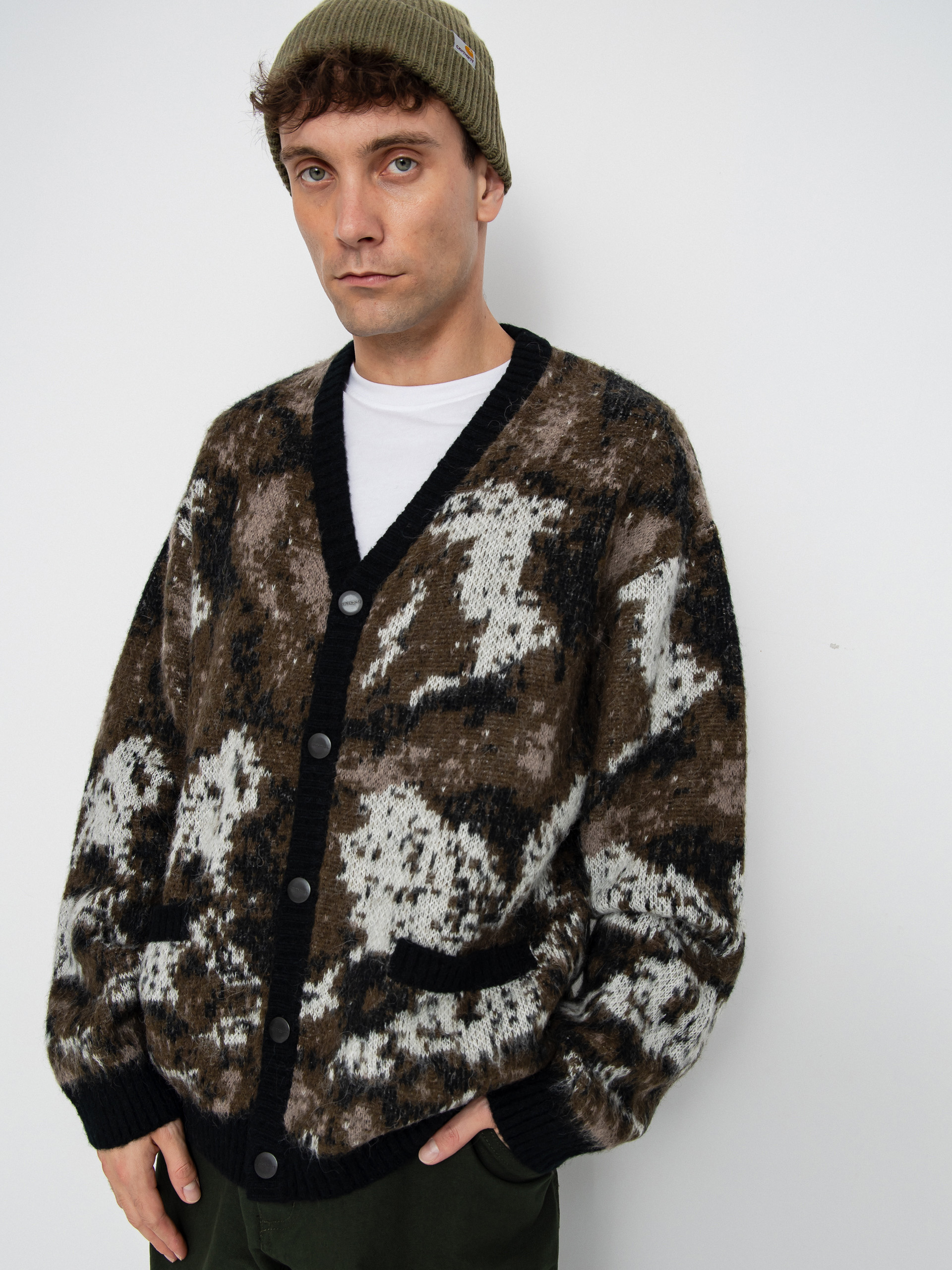 Svetr Carhartt WIP Merton Cardigan (wild dog jacquard)