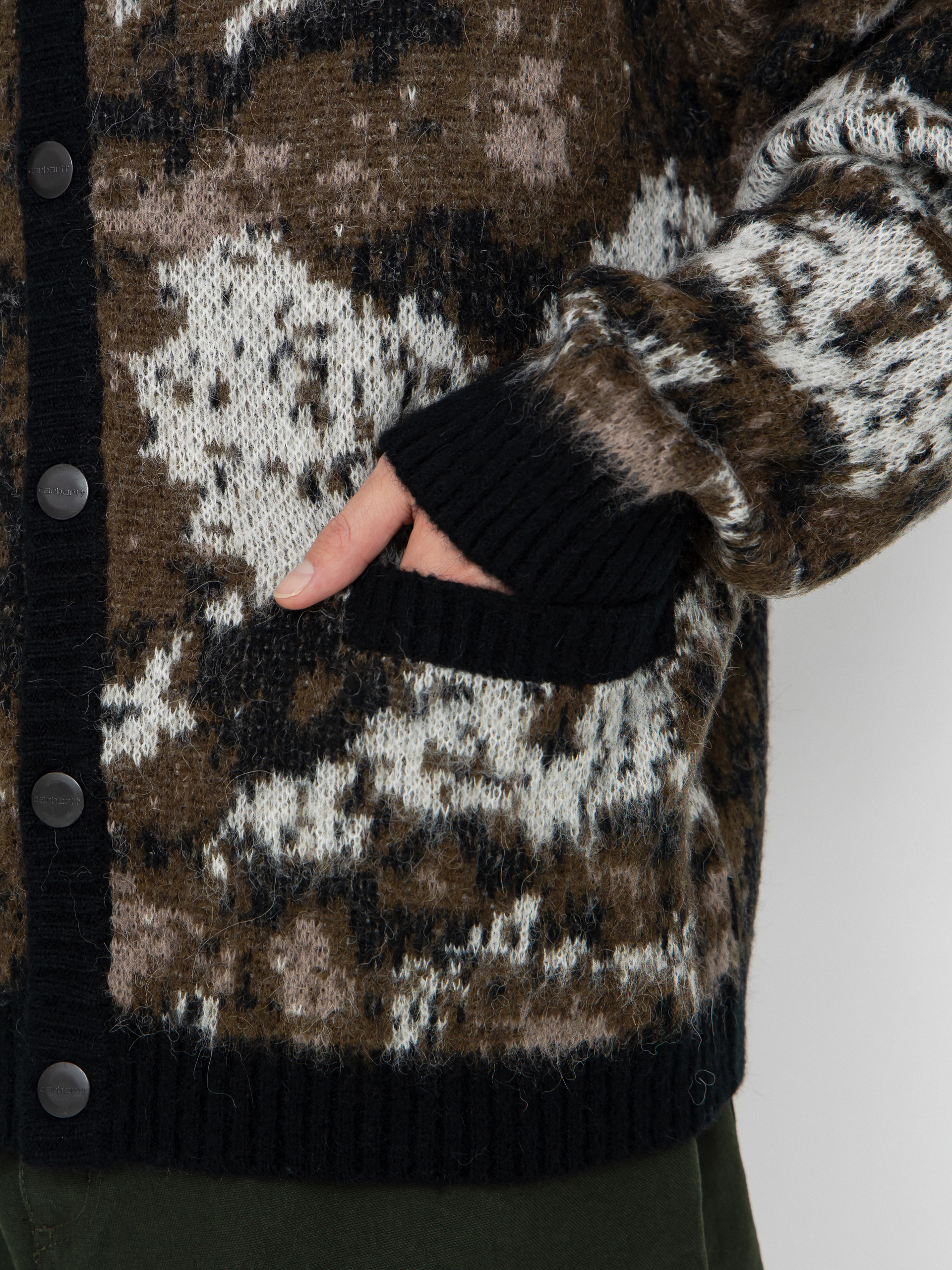 Svetr Carhartt WIP Merton Cardigan (wild dog jacquard)