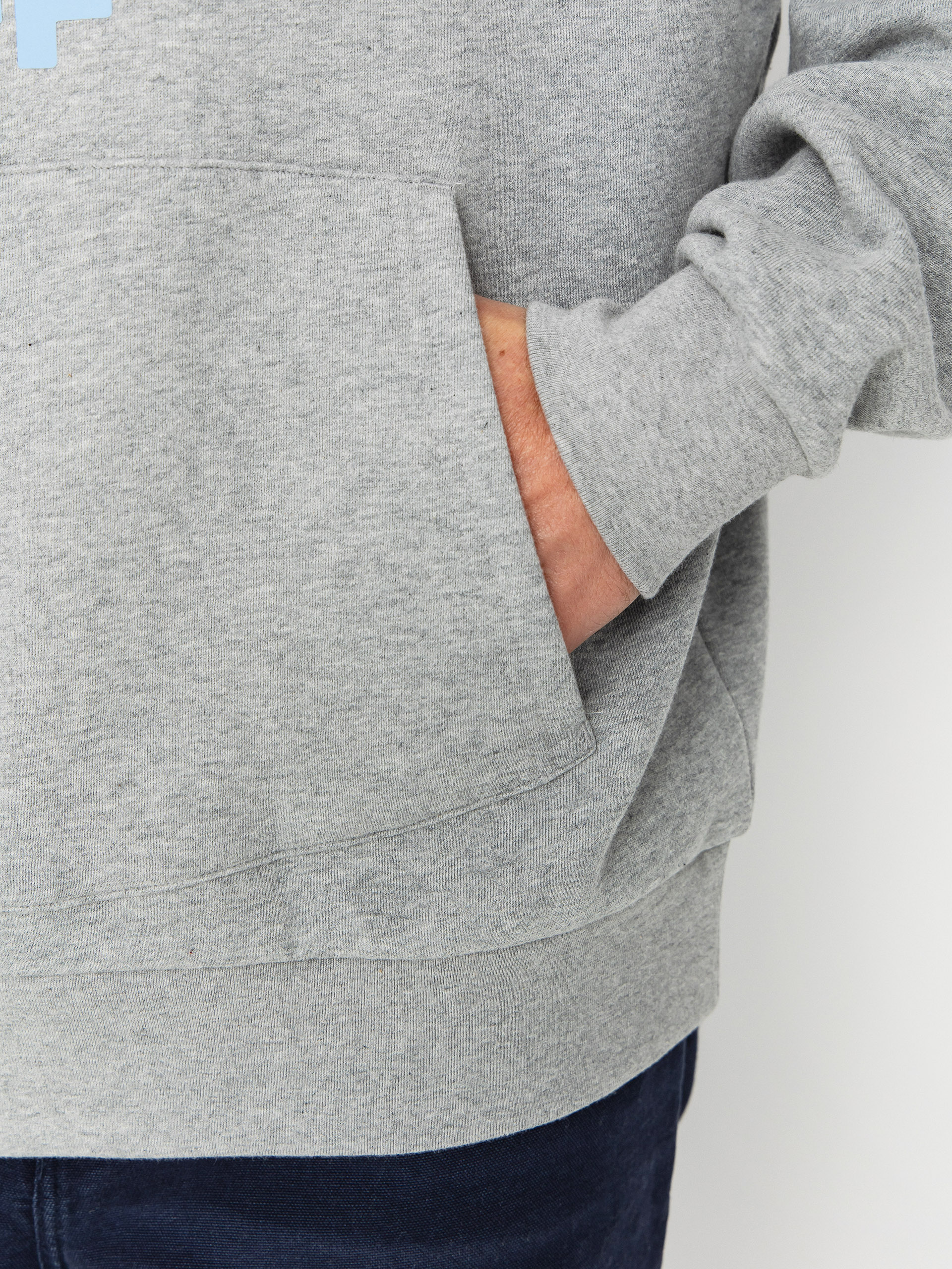 Mikina s kapucí RipNDip White Panther HD (heather grey)