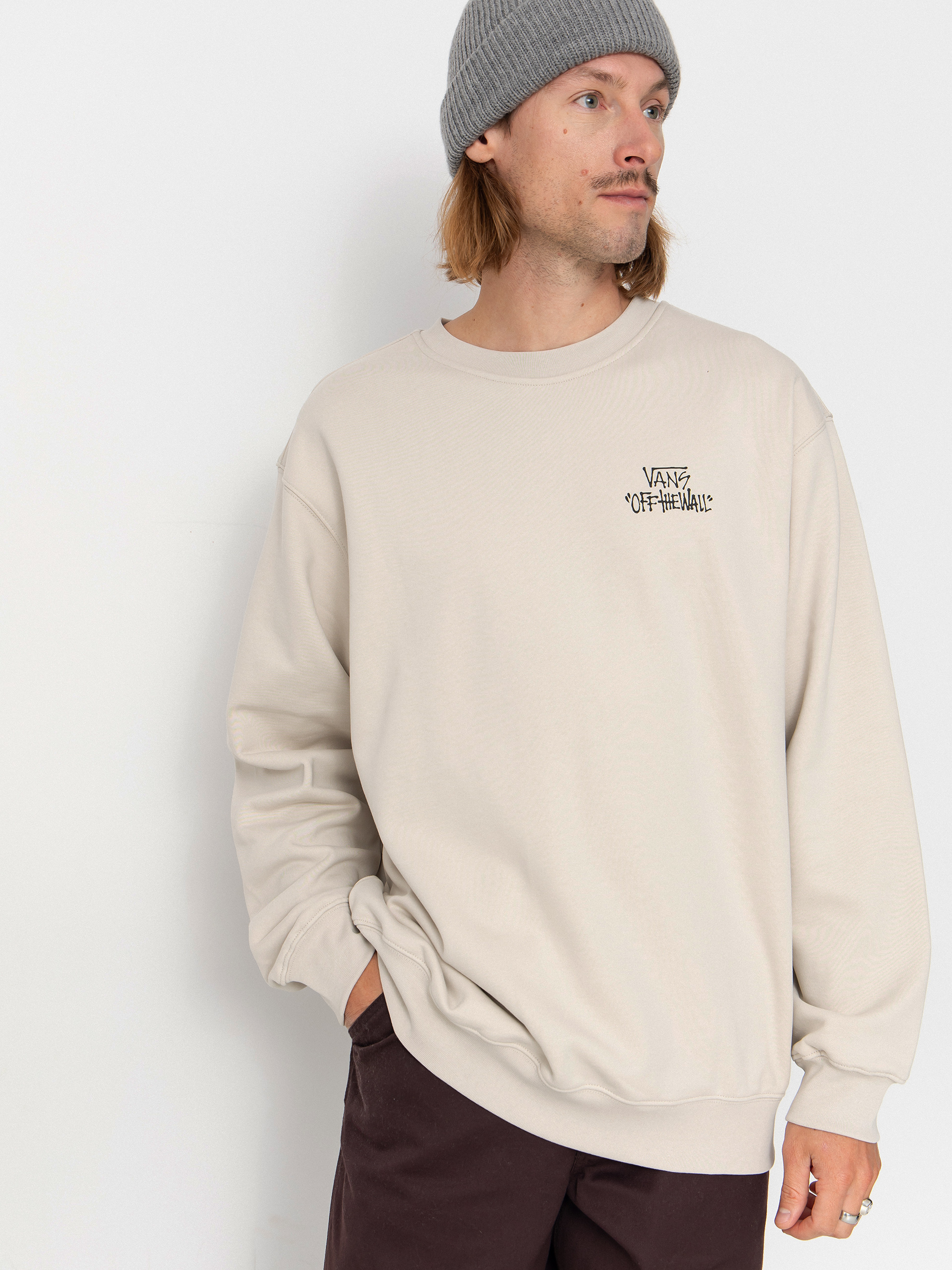 Mikina Vans Stomper Loose Fit Crew (taupe mist)