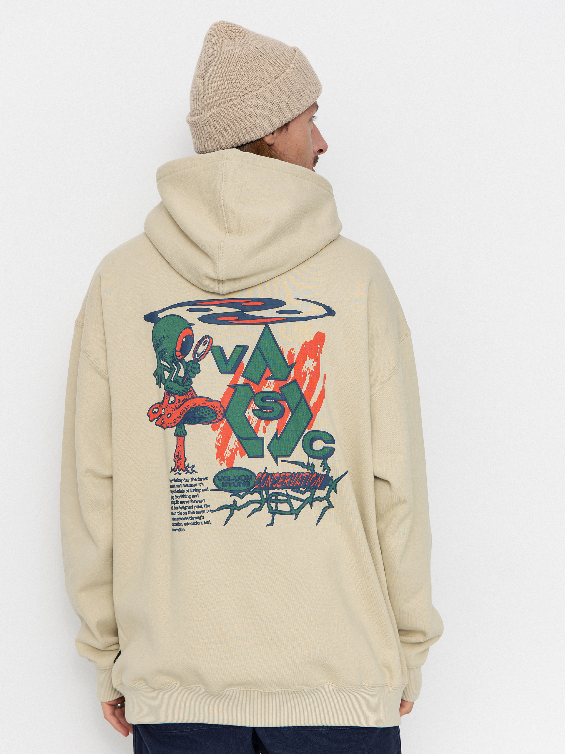 Mikina s kapucí Volcom Vsc Tripper HD (light beige)