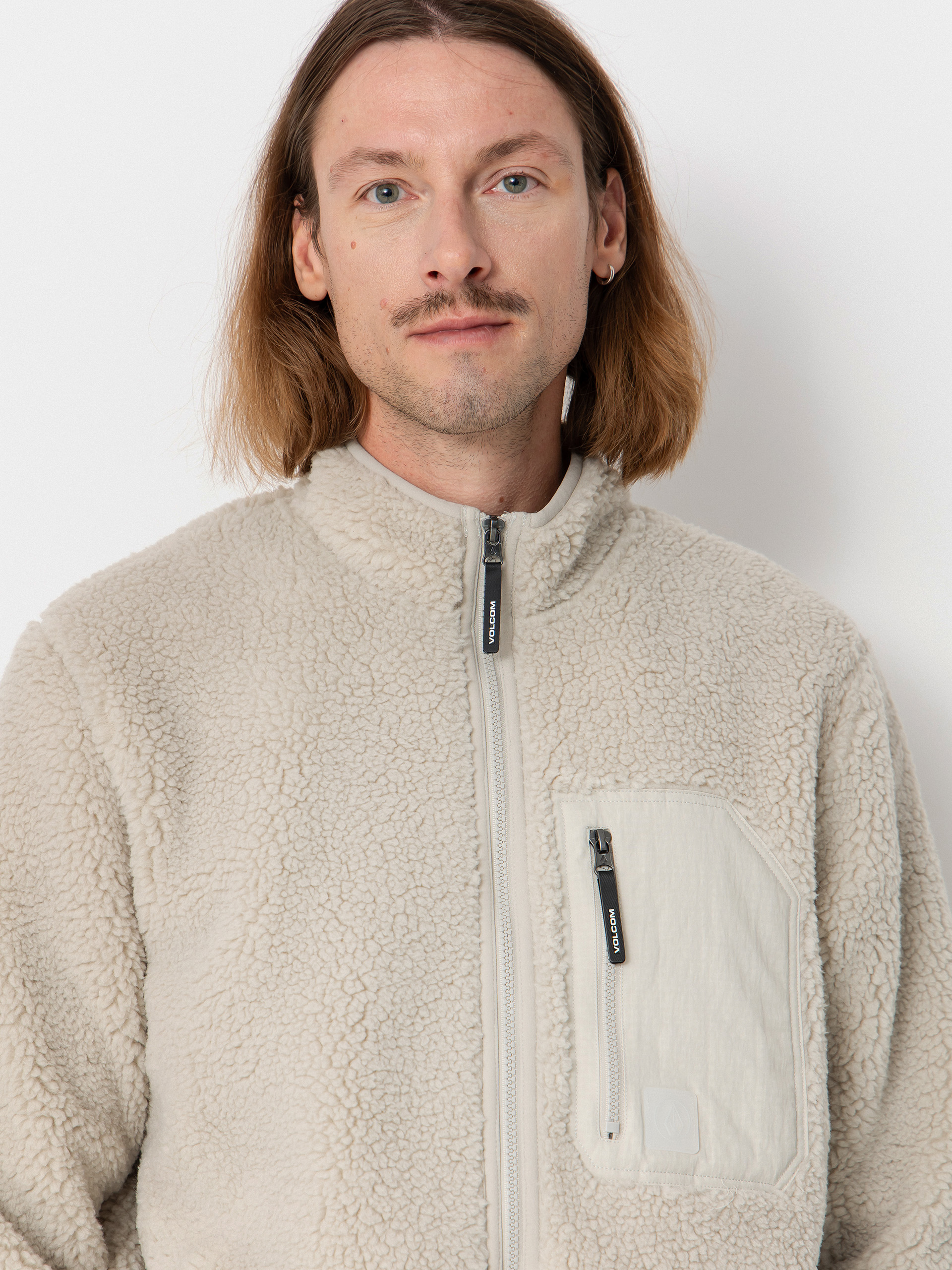 Pánský Mikina Volcom Muzzer Fuzzar (stone)