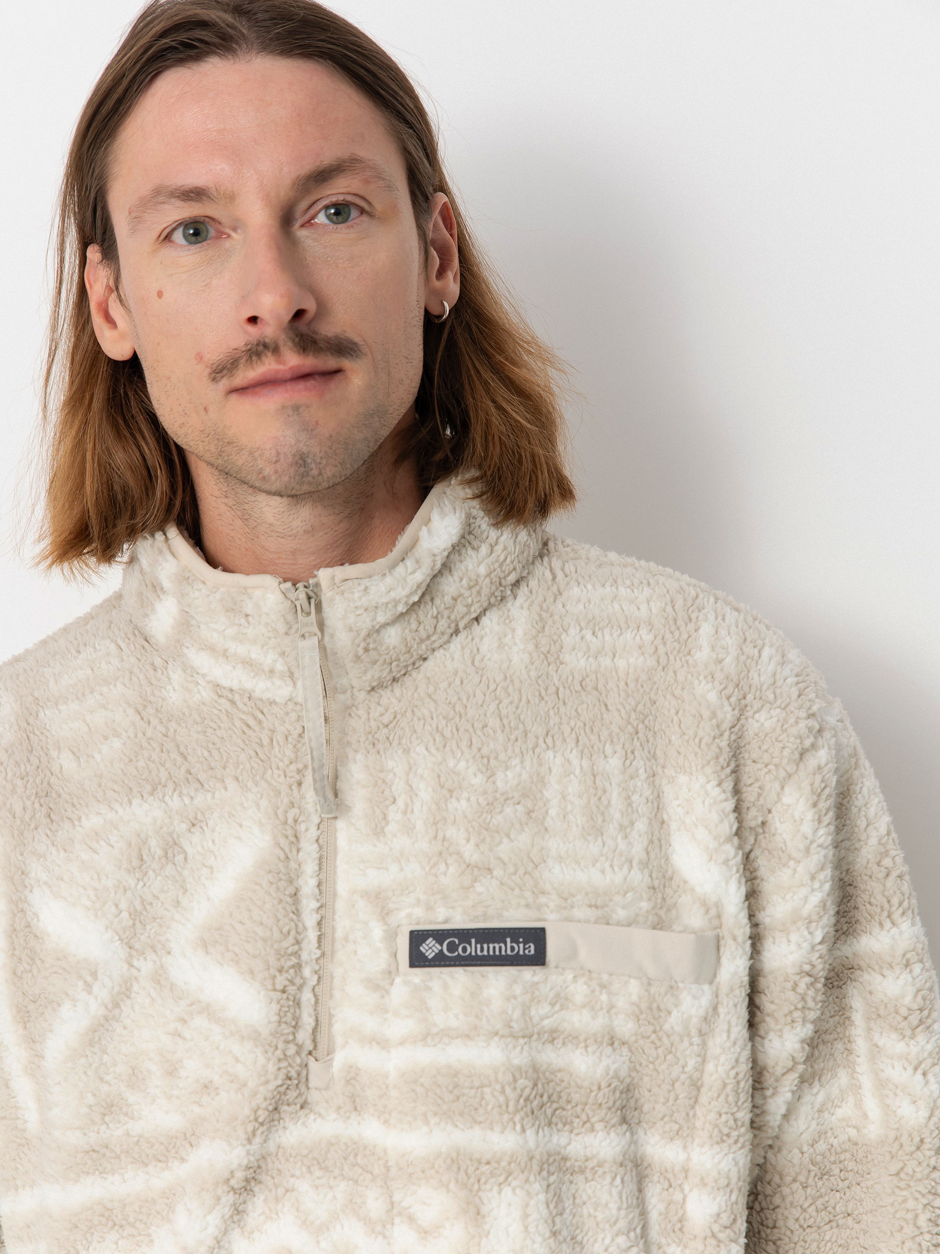 Pánský Fleecová mikina Columbia Rugged Ridge High Pile Half Zip (dark stone deschutes days)