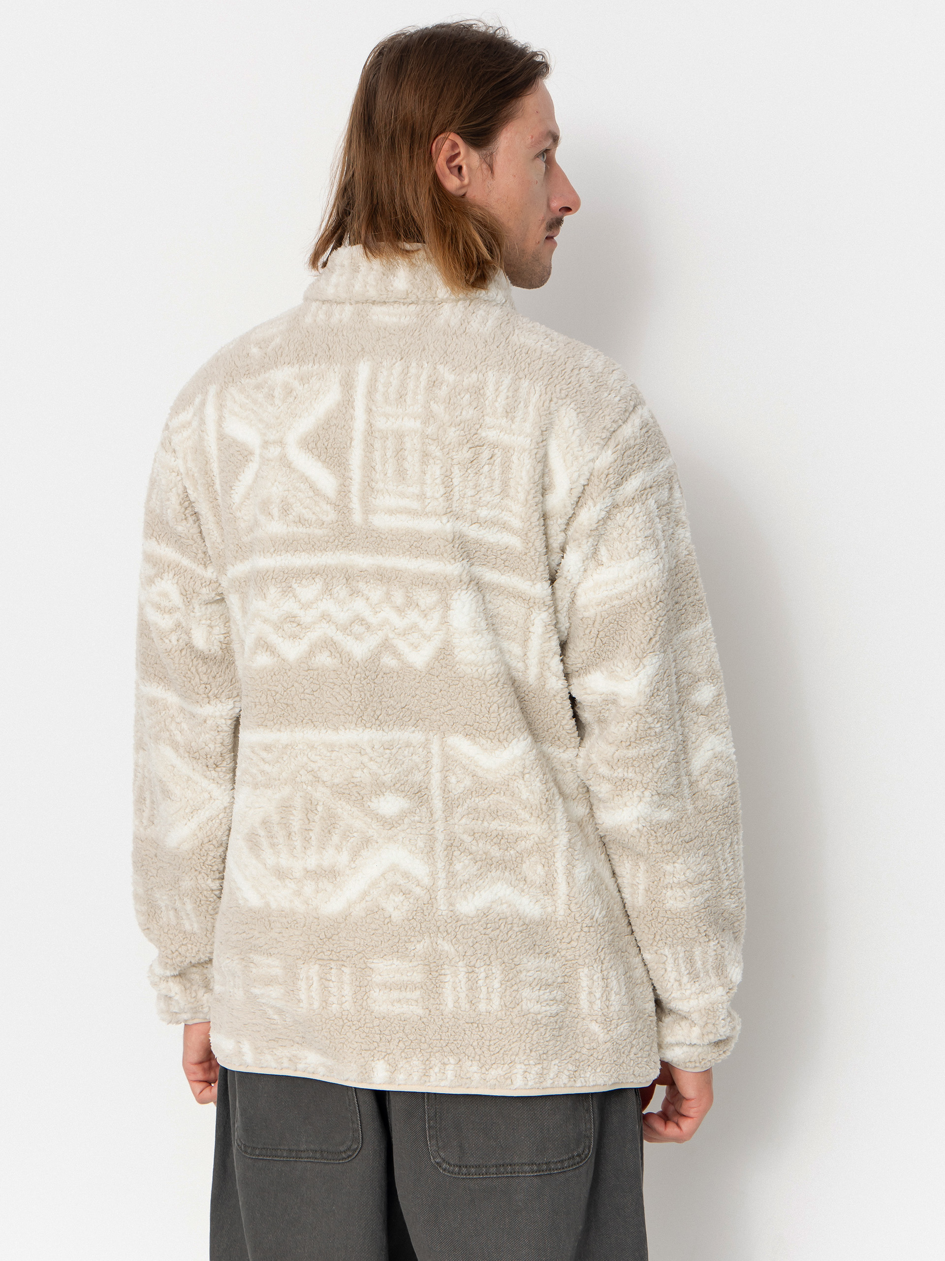 Pánský Fleecová mikina Columbia Rugged Ridge High Pile Half Zip (dark stone deschutes days)