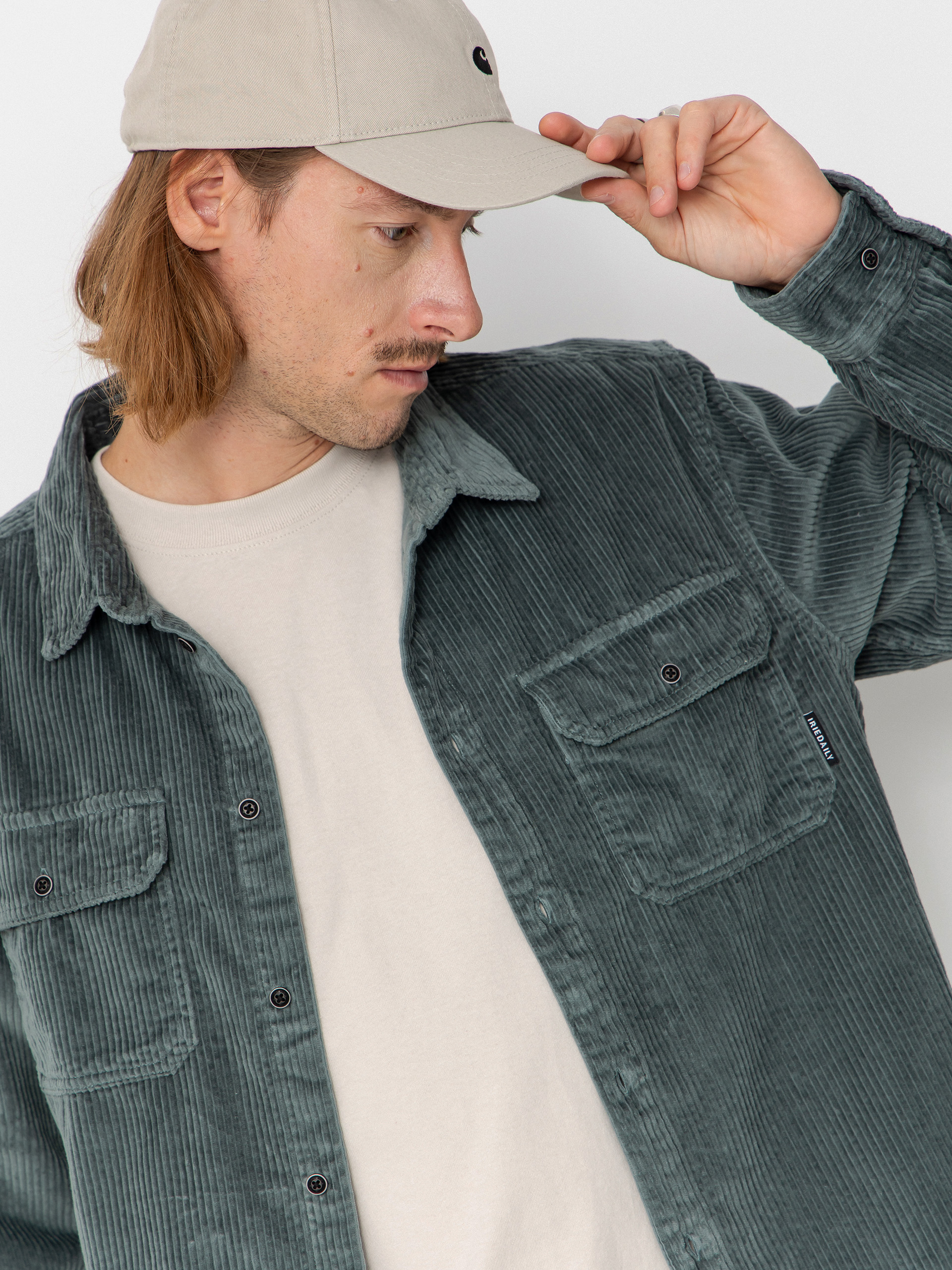 Košile Iriedaily Bubble Cord (cool jungle)