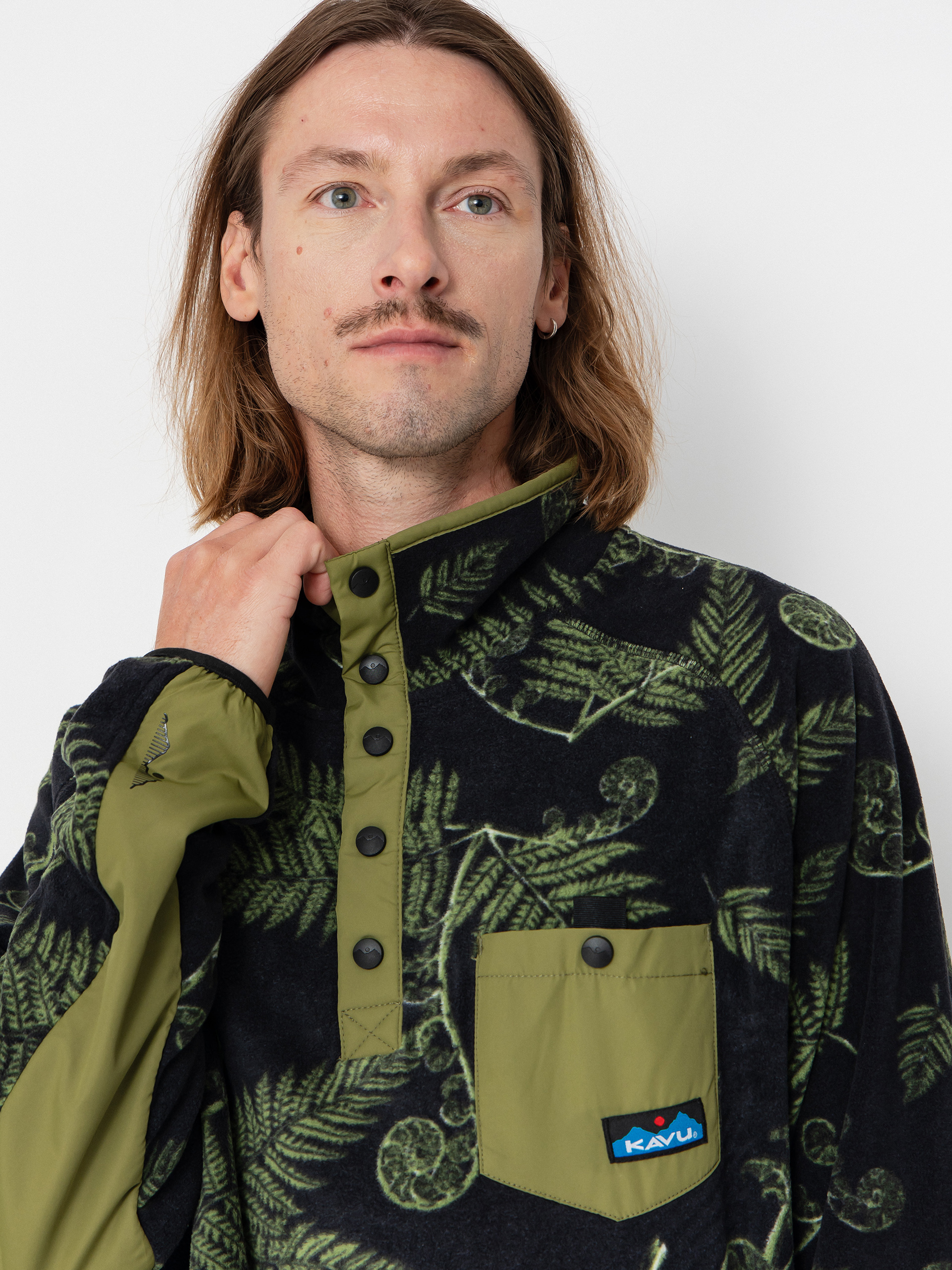 Pánský Fleecová mikina Kavu Teannaway (fiddlehead)