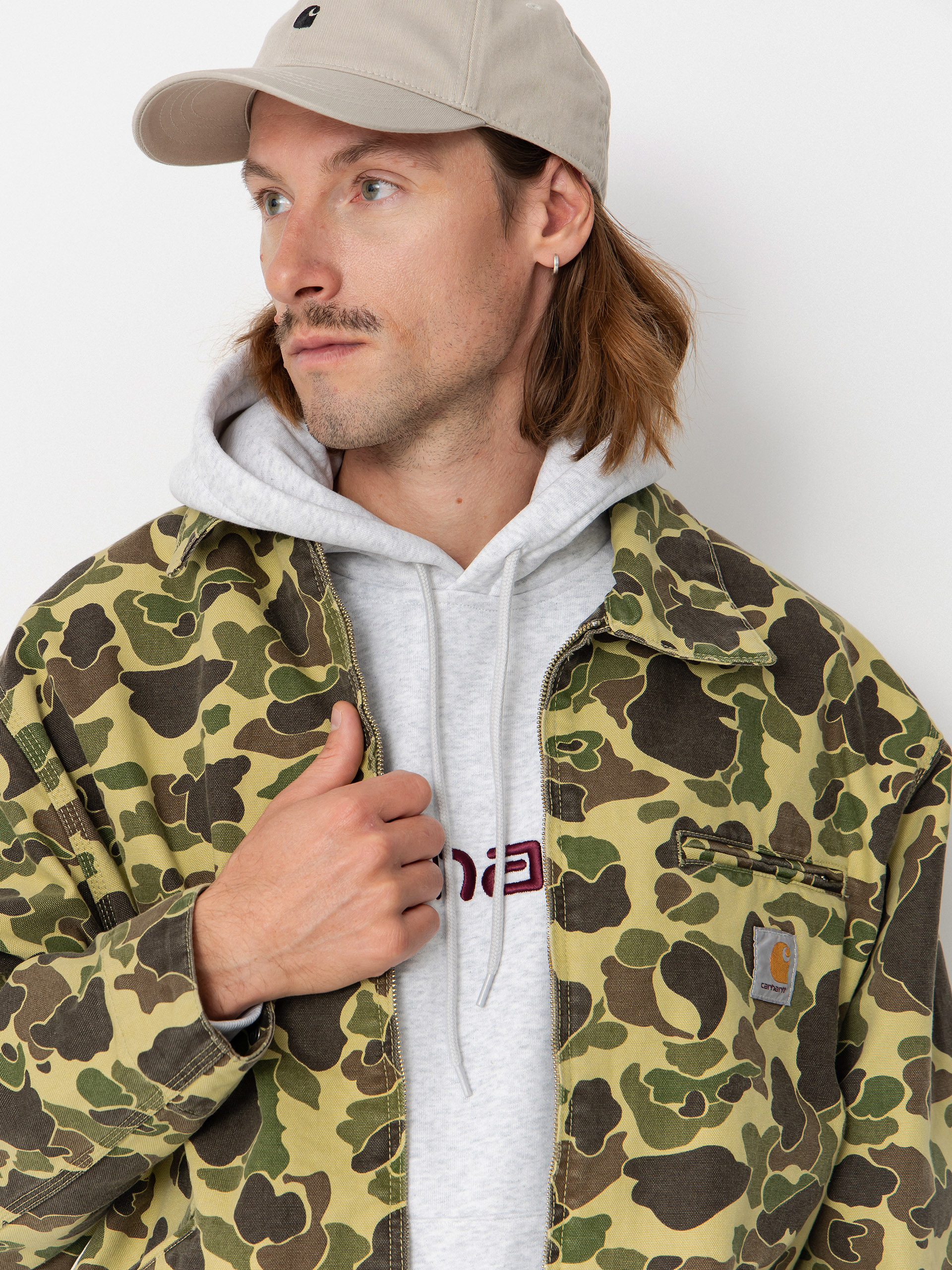 Bunda Carhartt WIP Duck Detroit (camo duck/green/stone washed)