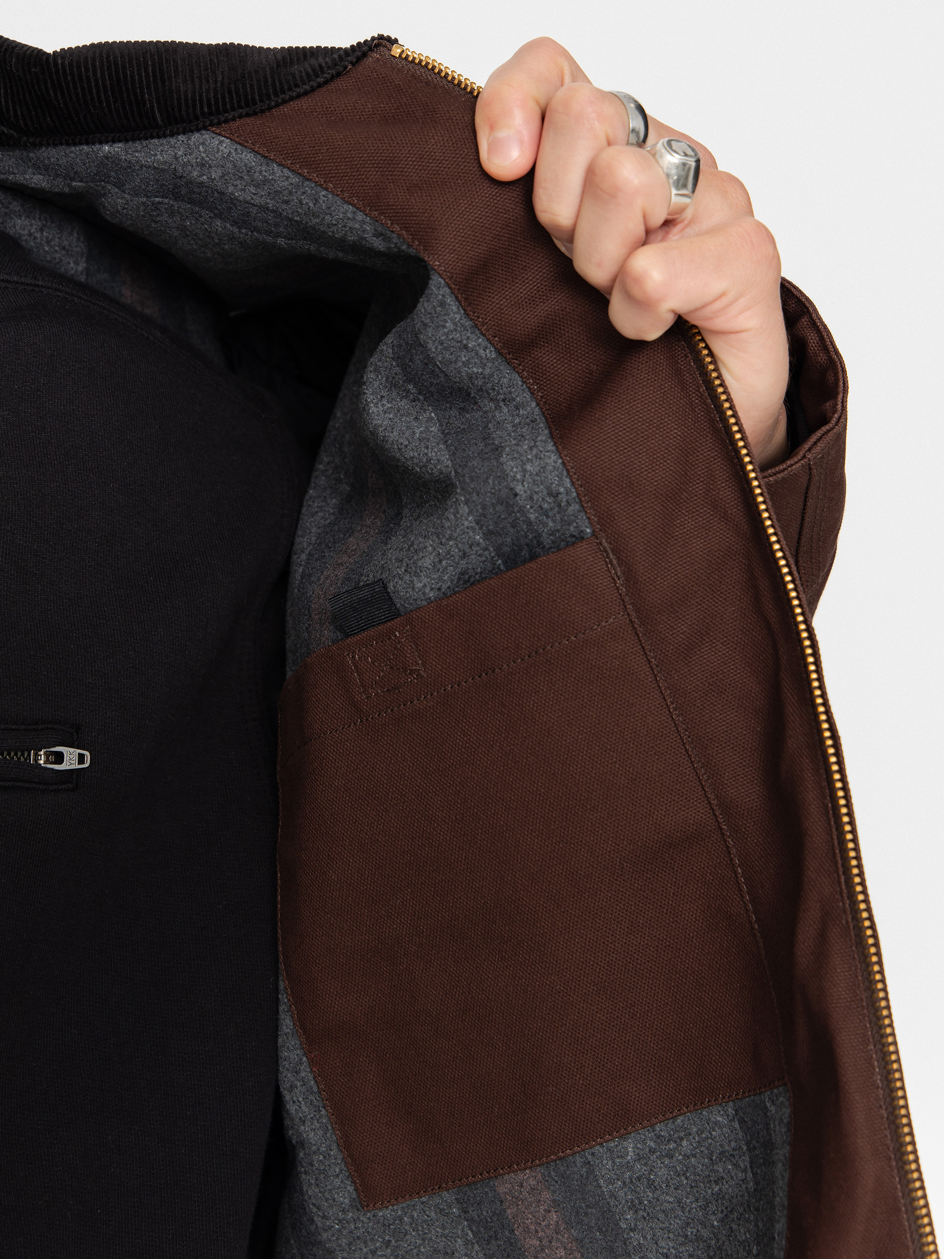 Bunda Carhartt WIP Detroit (tobacco/black/rigid)
