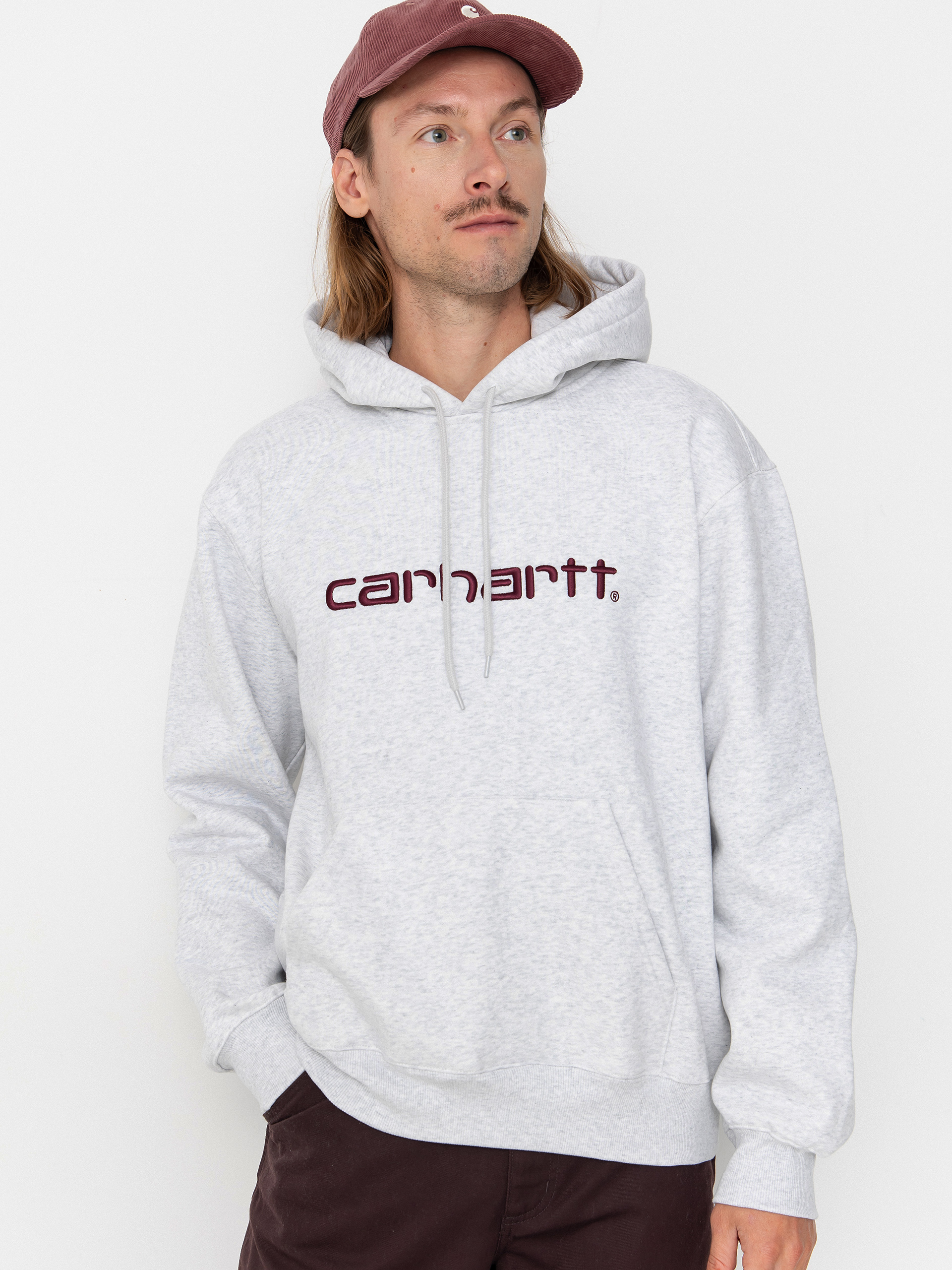 Mikina s kapucu00ed Carhartt WIP Carhartt HD (ash heather/rondo)