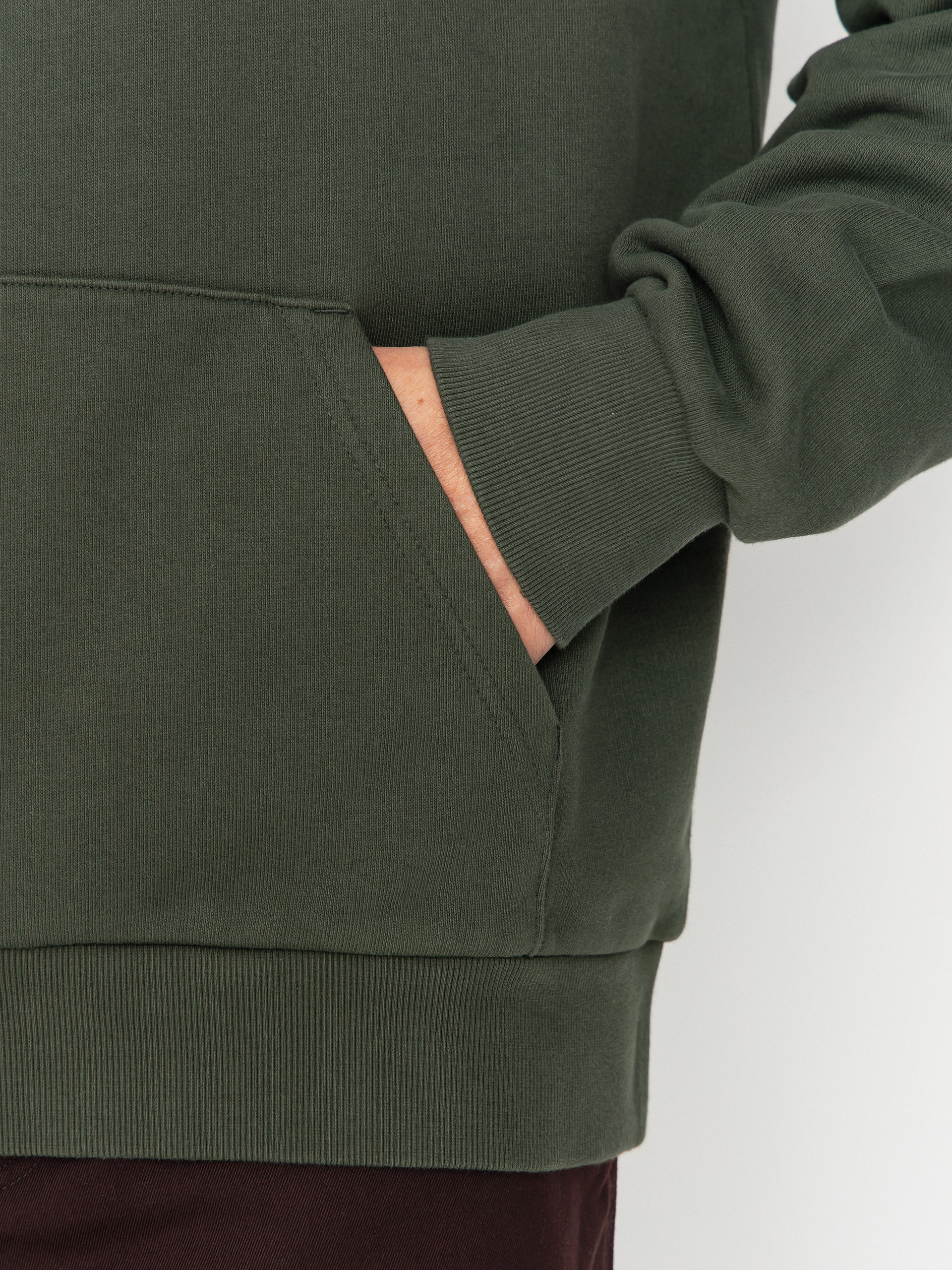 Mikina s kapucí Carhartt WIP Script Embroidery HD (opuntia/white)