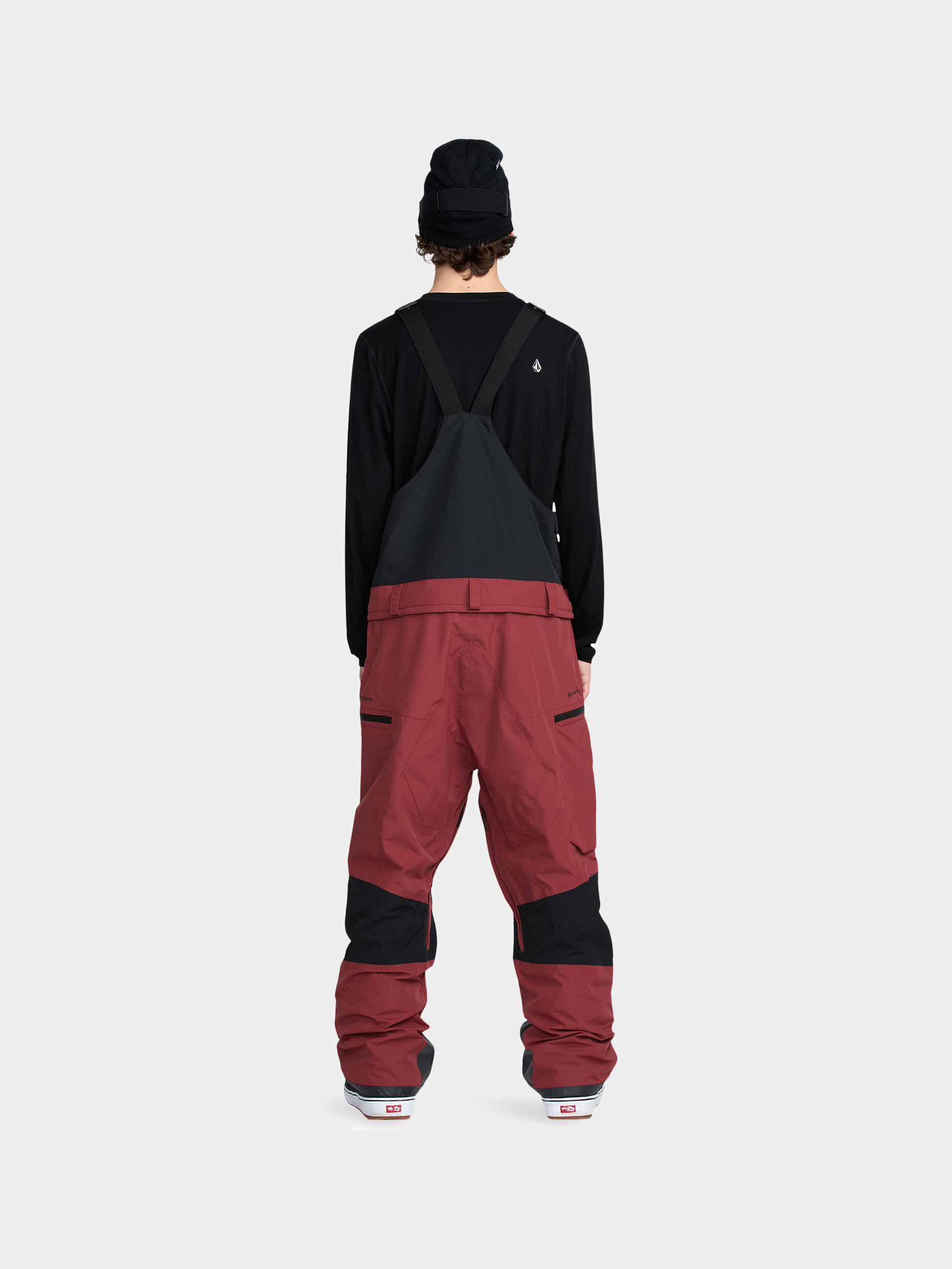 Pánské Snowboardové kalhoty  Volcom Rain Gore Tex Bib Overall (burnt red)