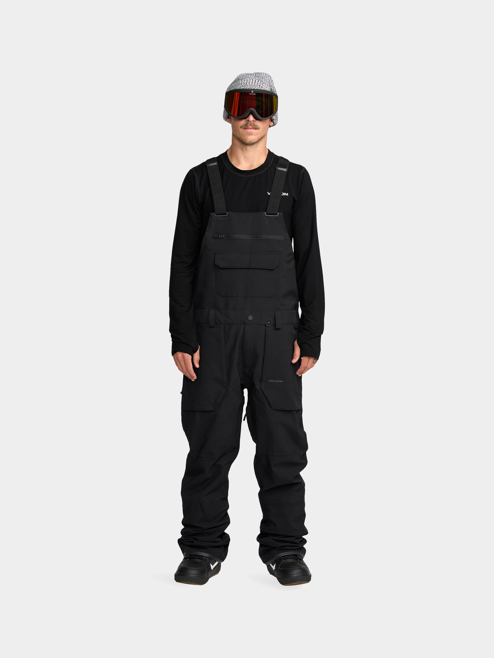 Snowboardovu00e9 kalhoty  Volcom Roan Bib Overall (black)