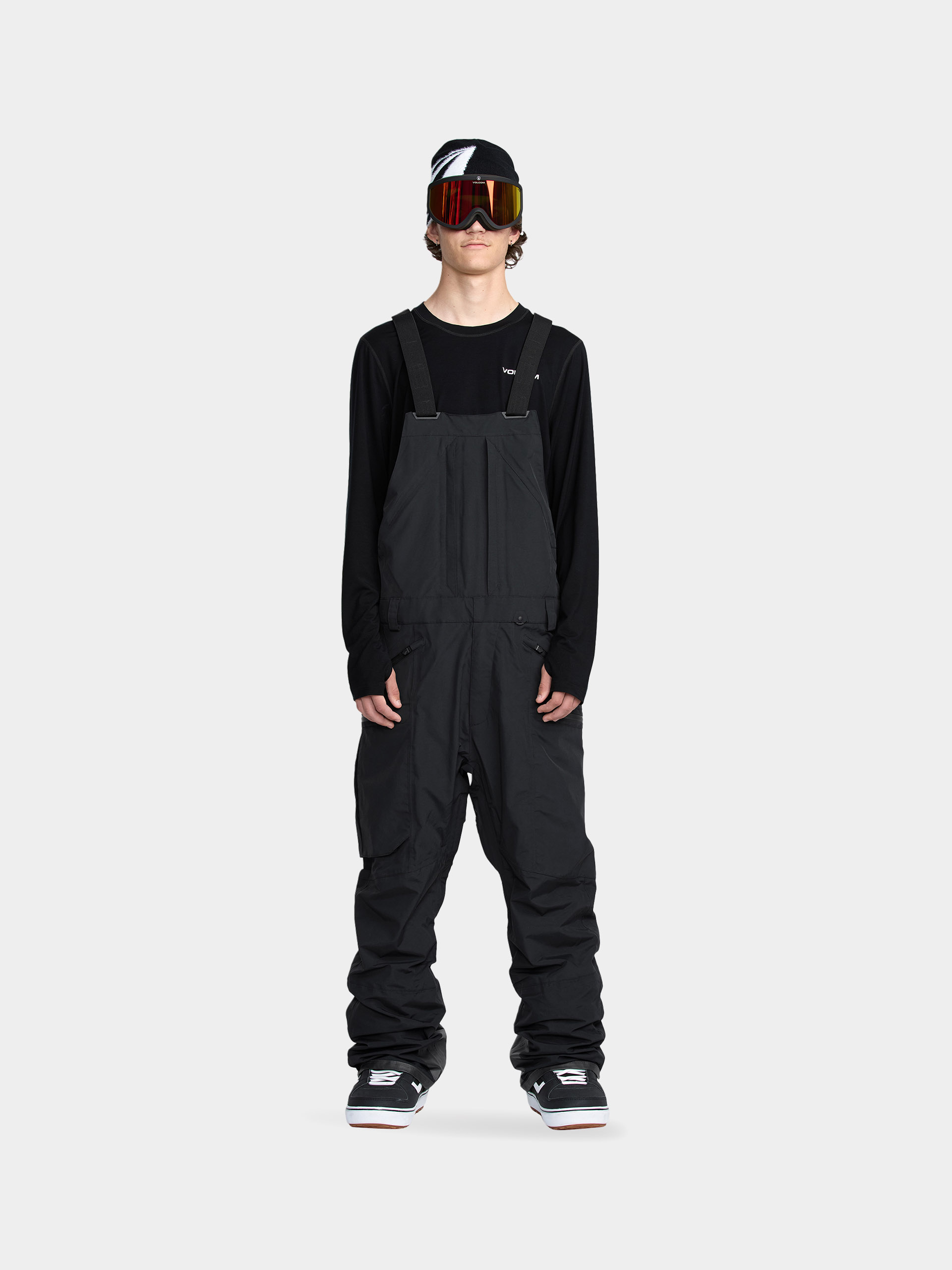Snowboardové kalhoty  Volcom Rain Gore Tex Bib Overall (black)