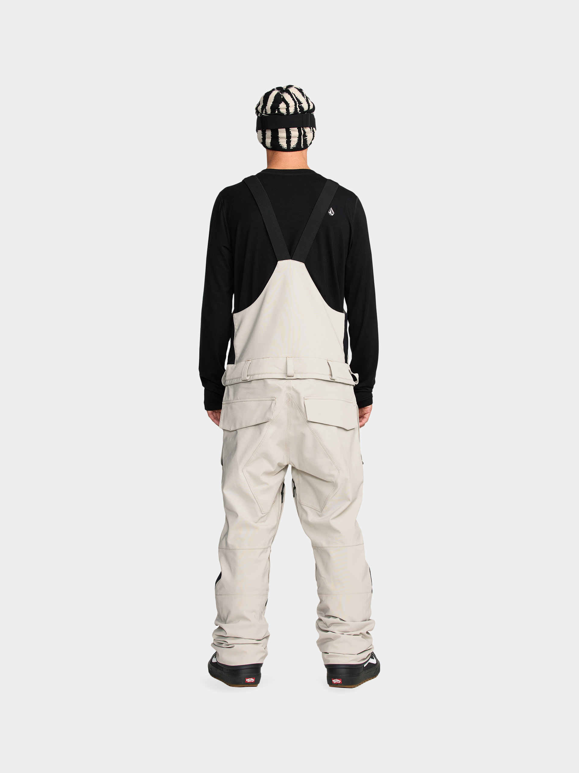 Pánské Snowboardové kalhoty  Volcom Roan Bib Overall (stone)
