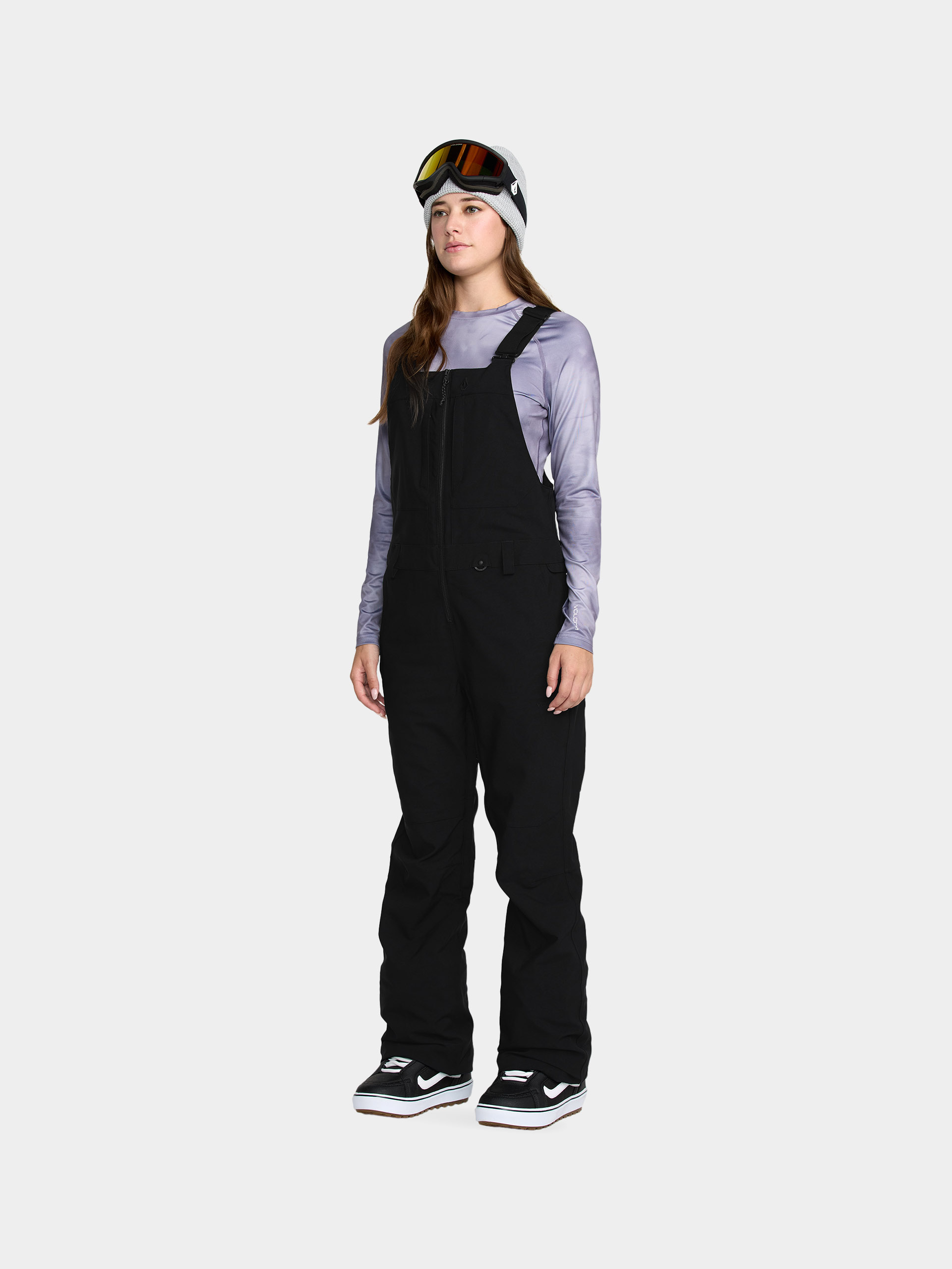 Dámské Snowboardové kalhoty  Volcom Swift Bib Overall (black)