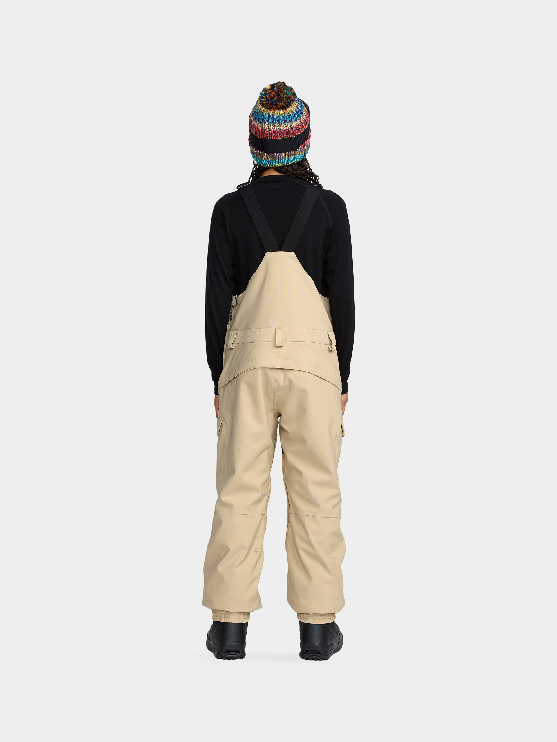 Dámské Snowboardové kalhoty  Volcom Creston 3D Stretch Bib Overall (oatmeal)