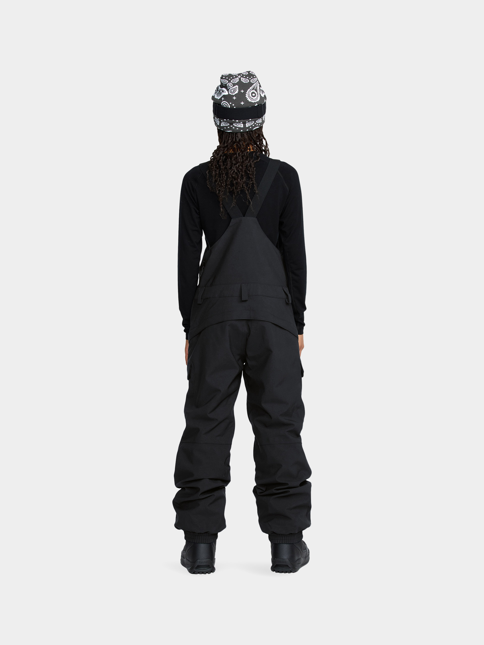 Dámské Snowboardové kalhoty  Volcom Creston 3D Stretch Bib Overall (black)