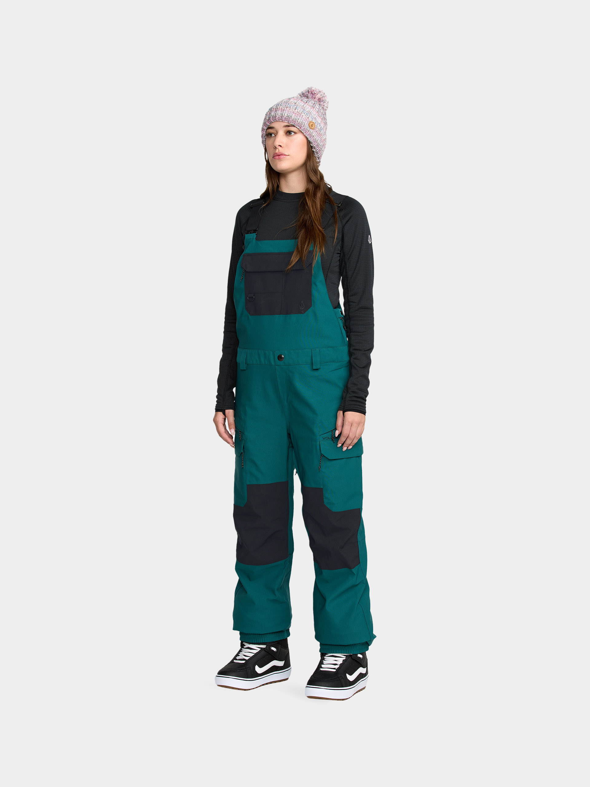 Dámské Snowboardové kalhoty  Volcom Creston 3D Stretch Bib Overall (atlantic deep)