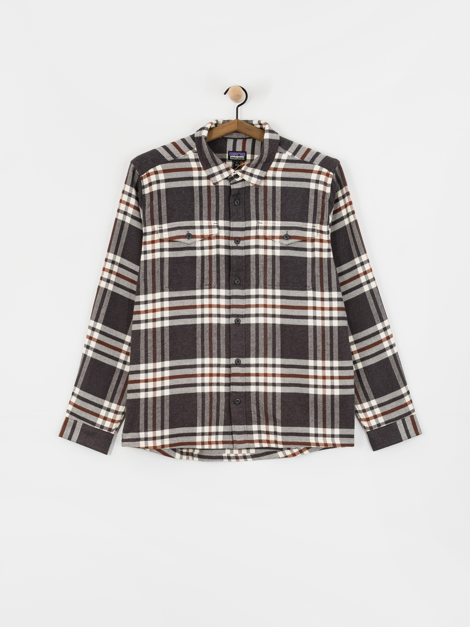 Kou0161ile Patagonia Fjord Flannel (catch ink black)