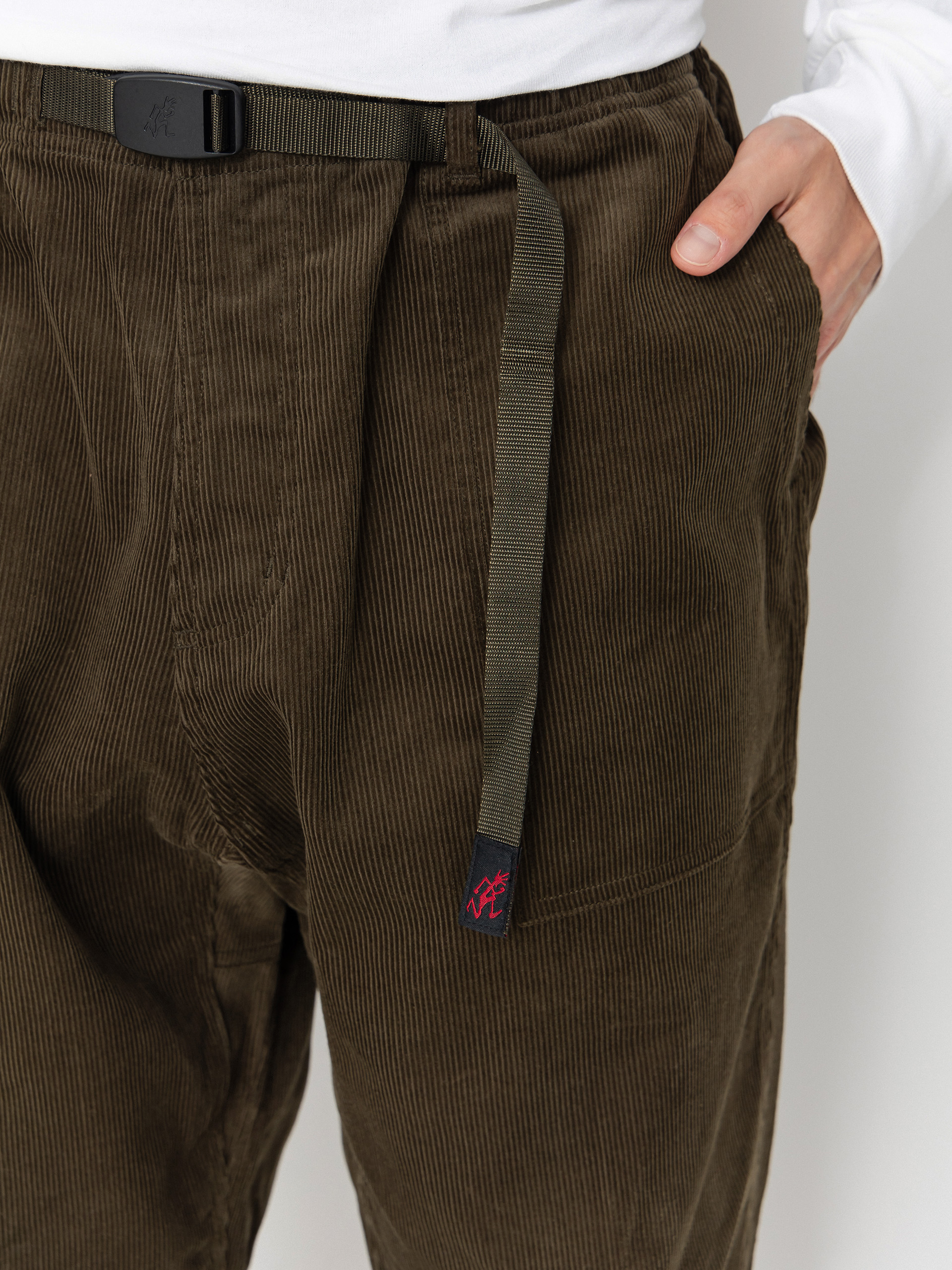Kalhoty Gramicci Corduroy Loose Tapered Ridge (olive)