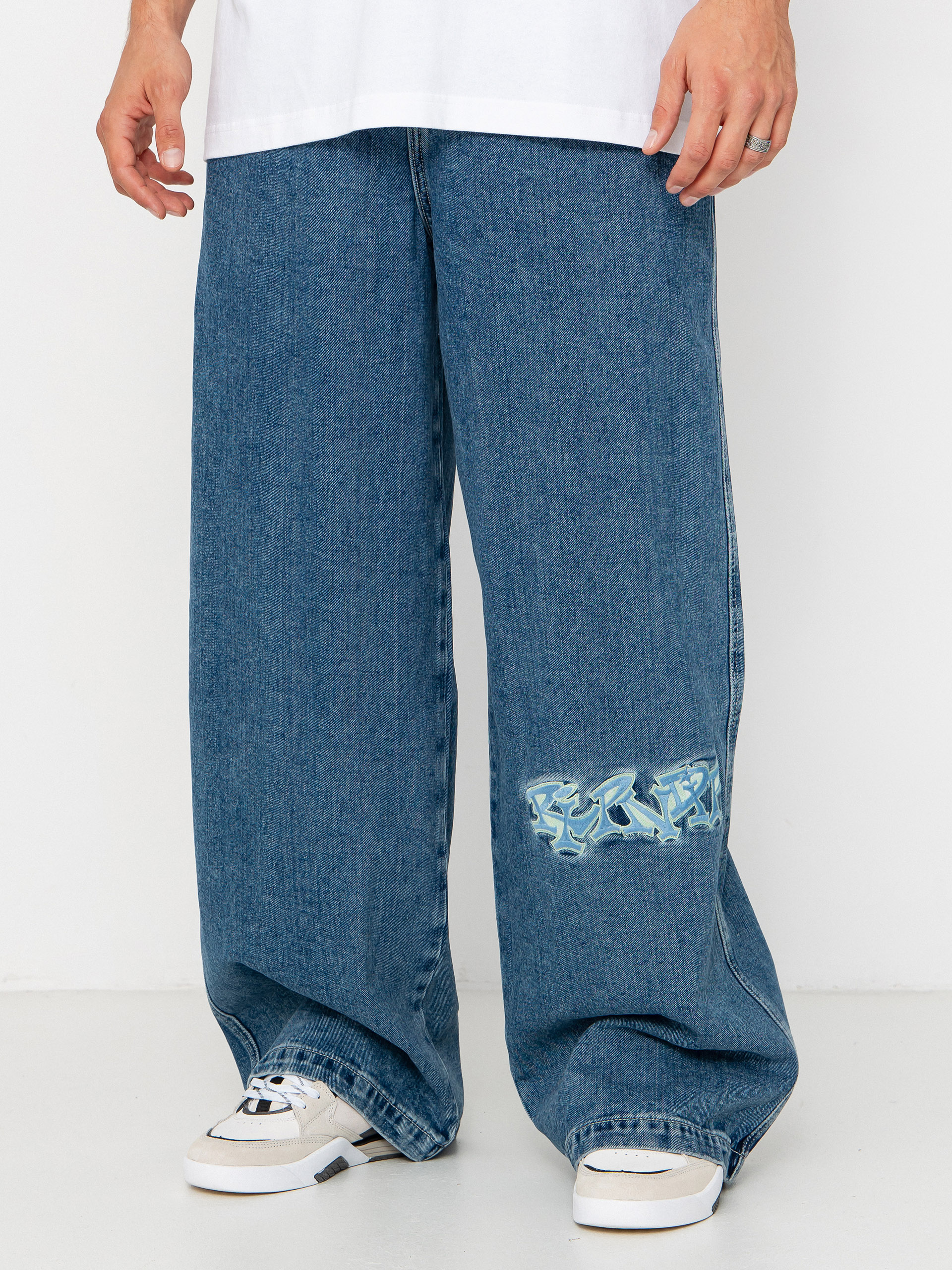 Kalhoty RipNDip Ace Ultra Wide Leg (medium wash)