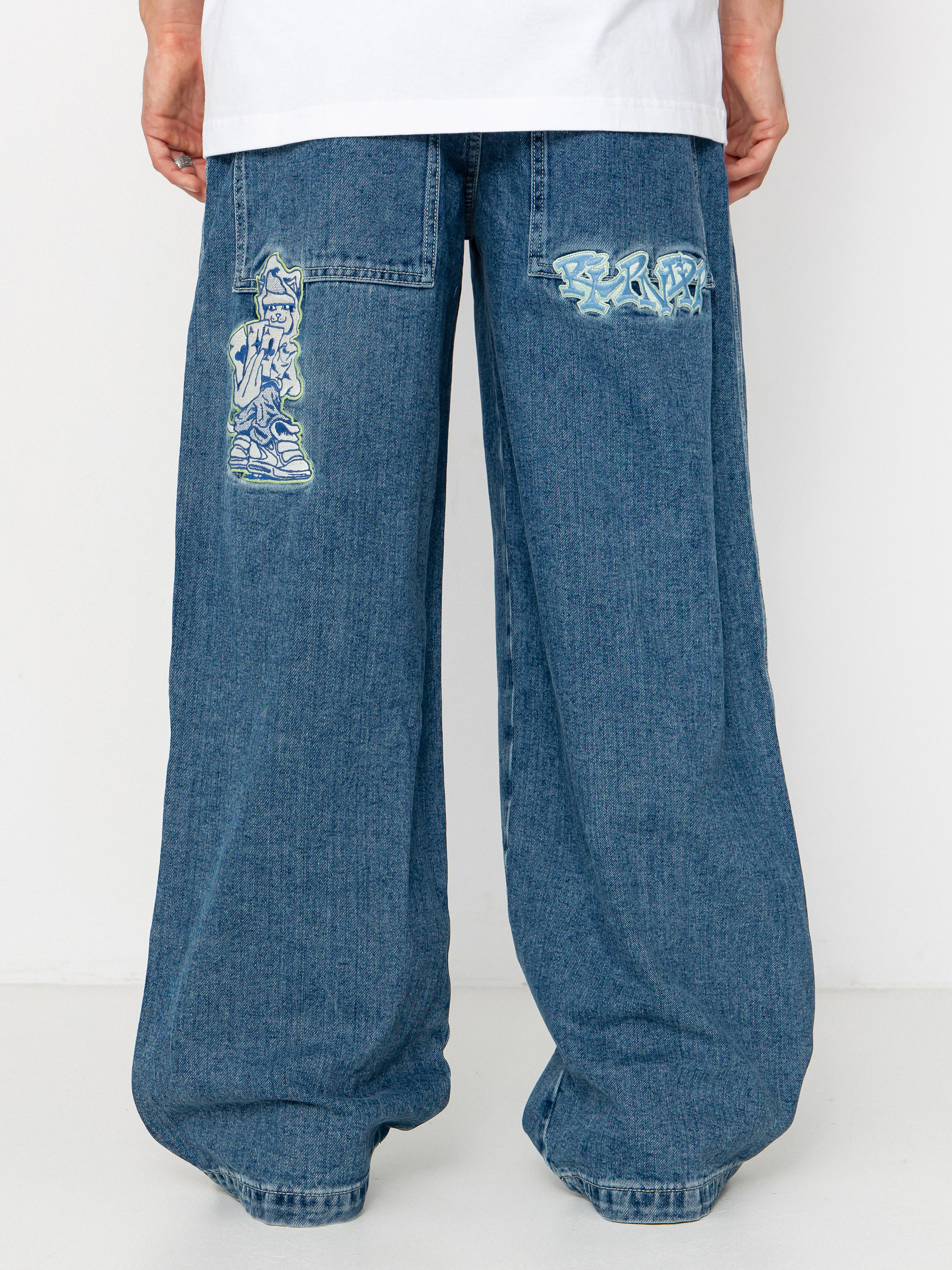 Kalhoty RipNDip Ace Ultra Wide Leg (medium wash)