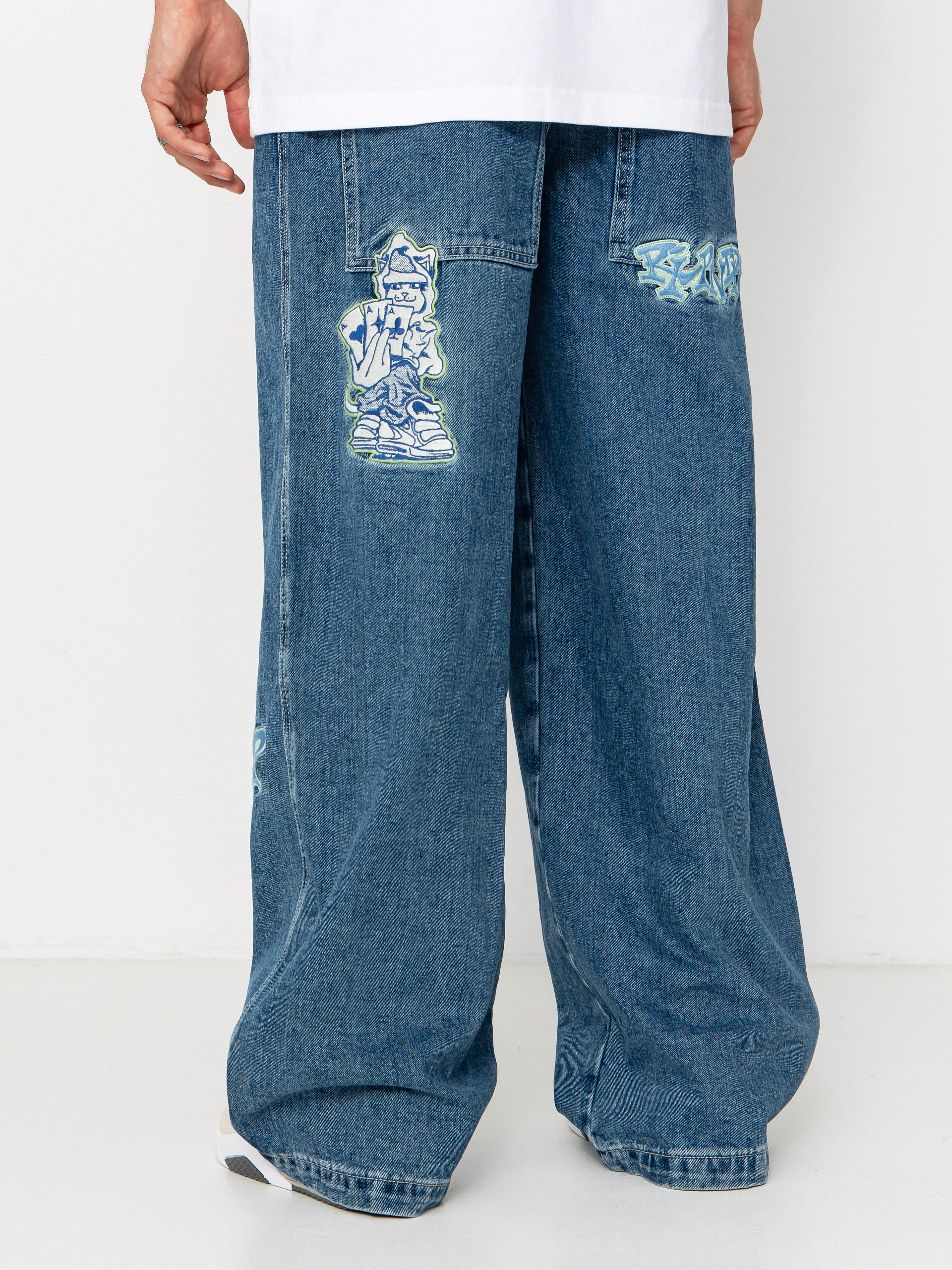 Kalhoty RipNDip Ace Ultra Wide Leg (medium wash)