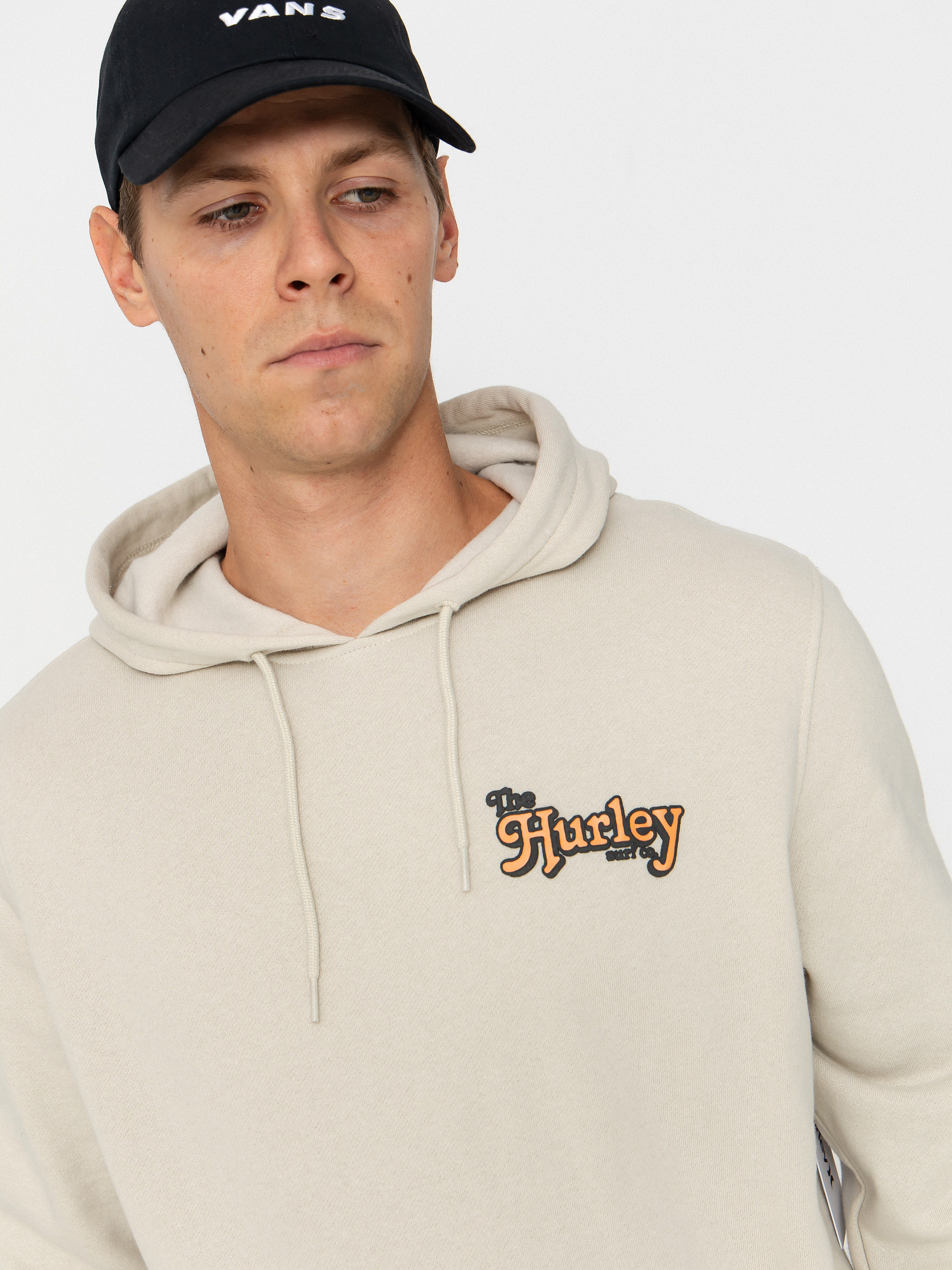 Mikina s kapucí Hurley Makaw HD (bone)