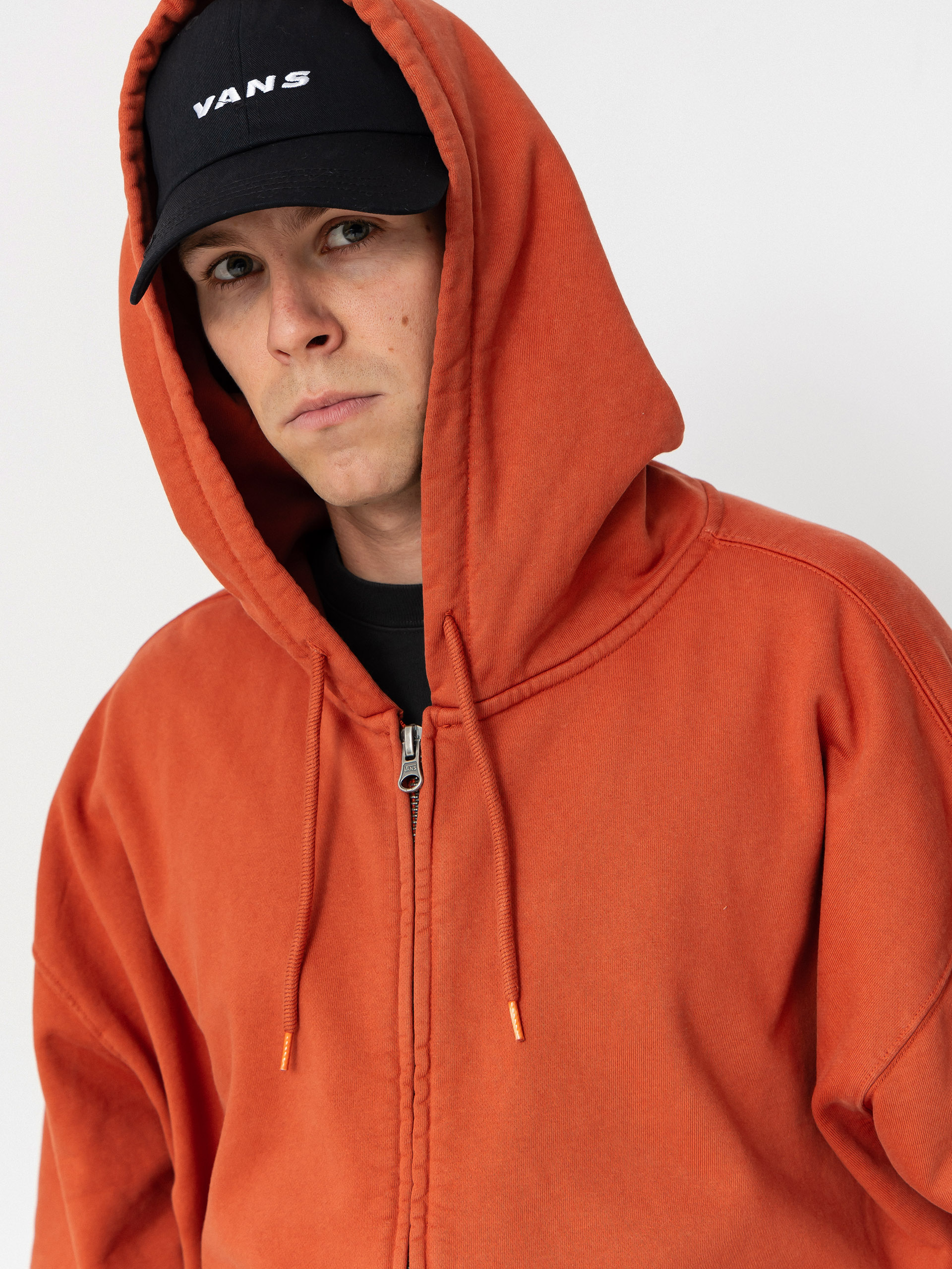 Mikina s kapucu00ed Vans Lx ZHD (burnt orange)