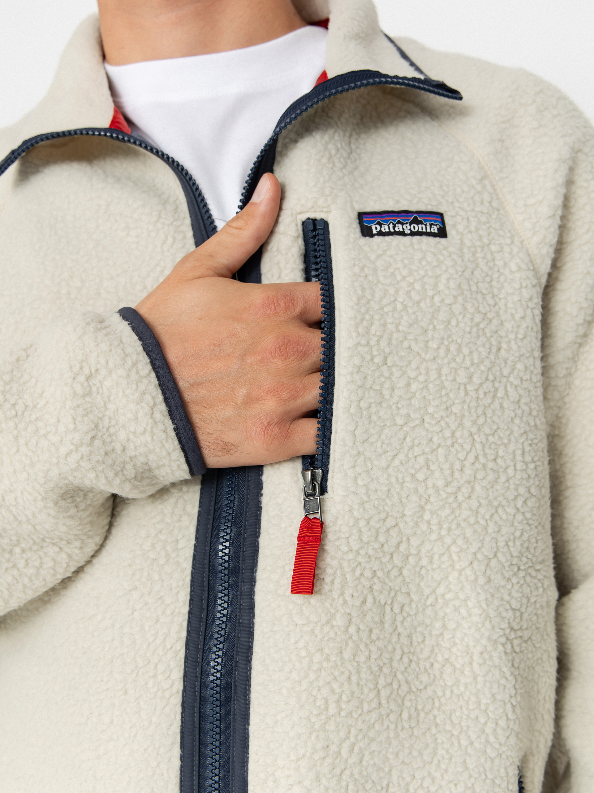 Bunda Patagonia Retro Pile (pelican w/smolder blue)