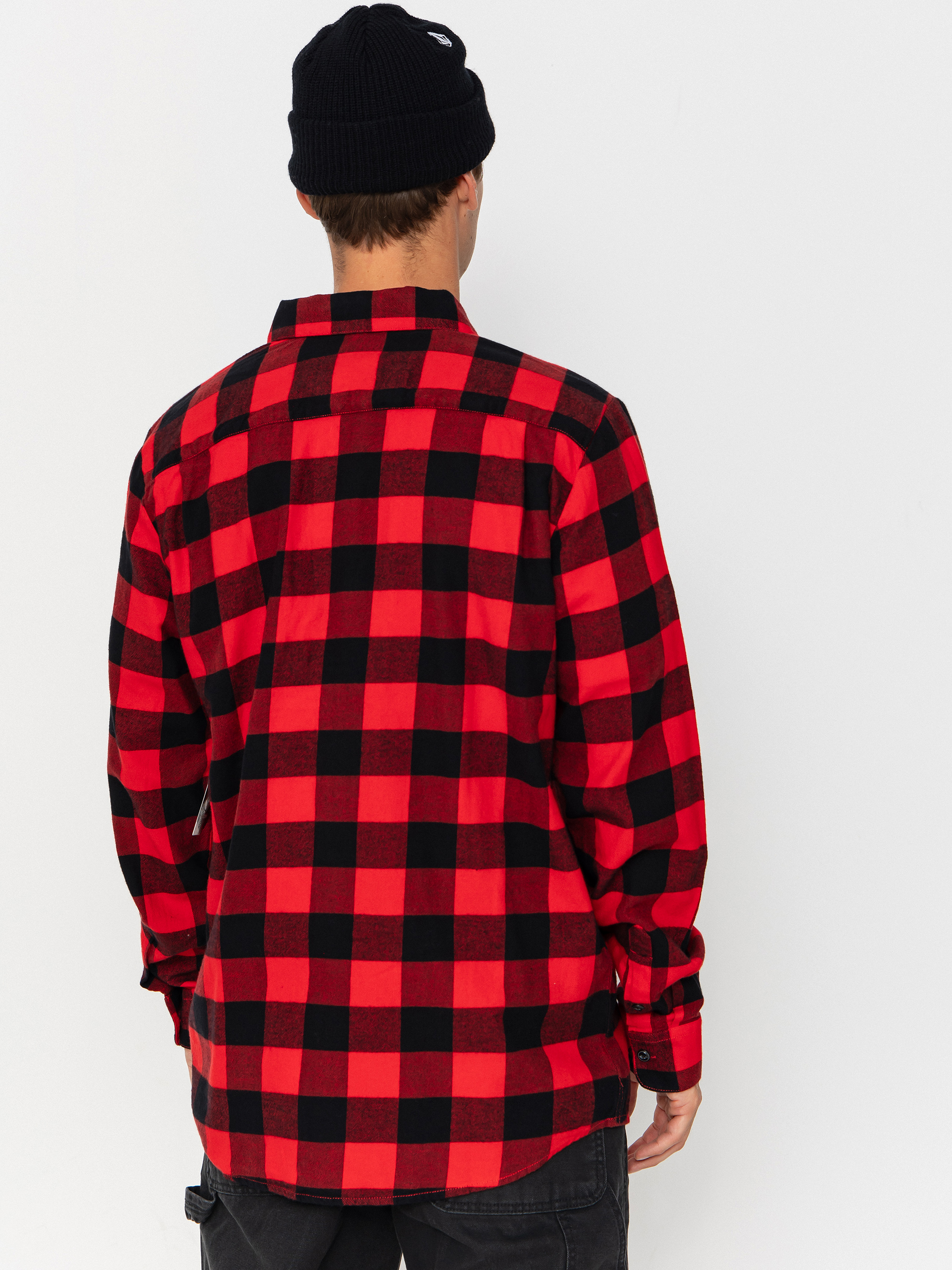 Košile Volcom Caden Plaid (lifeguard red)