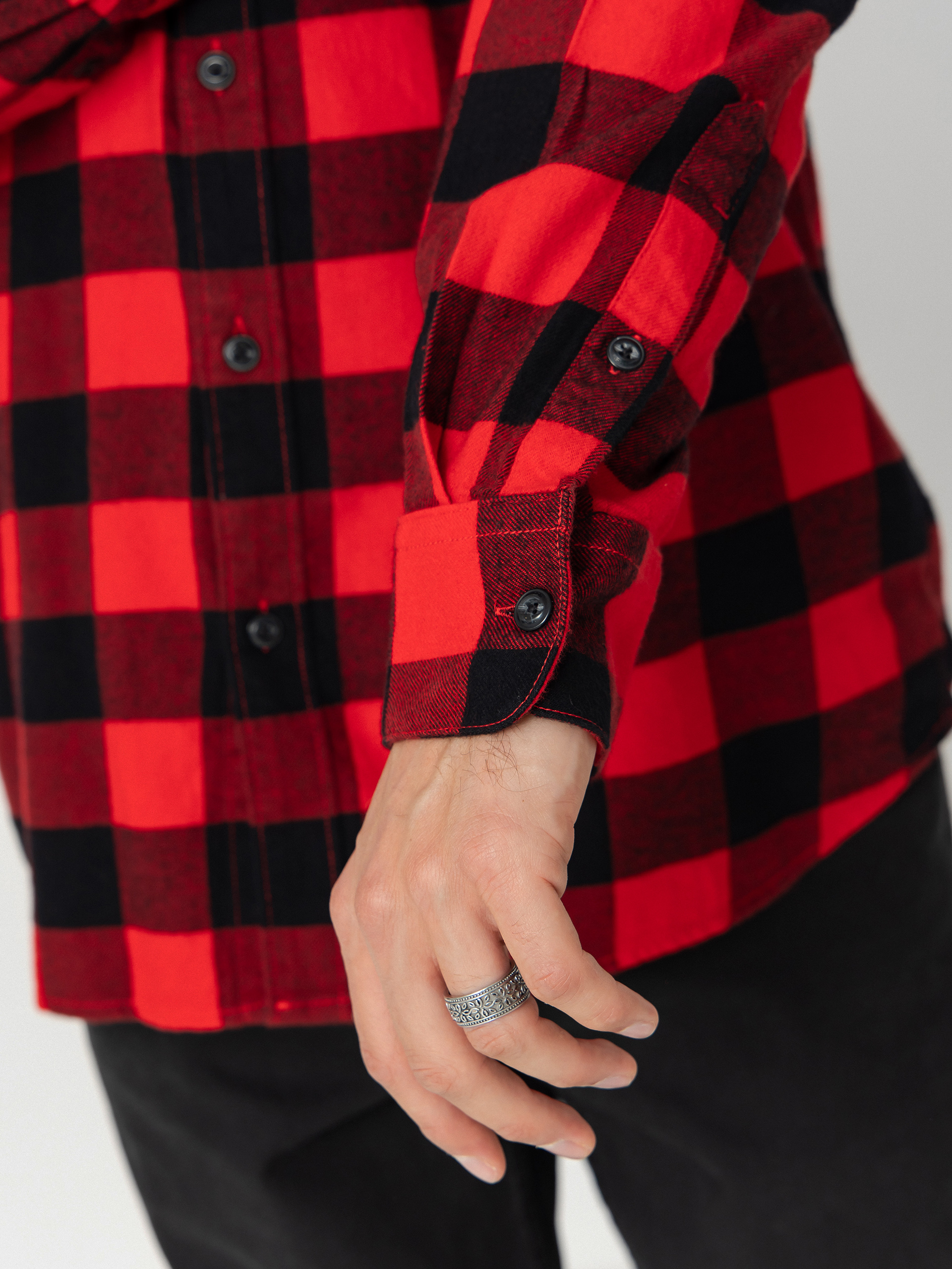 Košile Volcom Caden Plaid (lifeguard red)