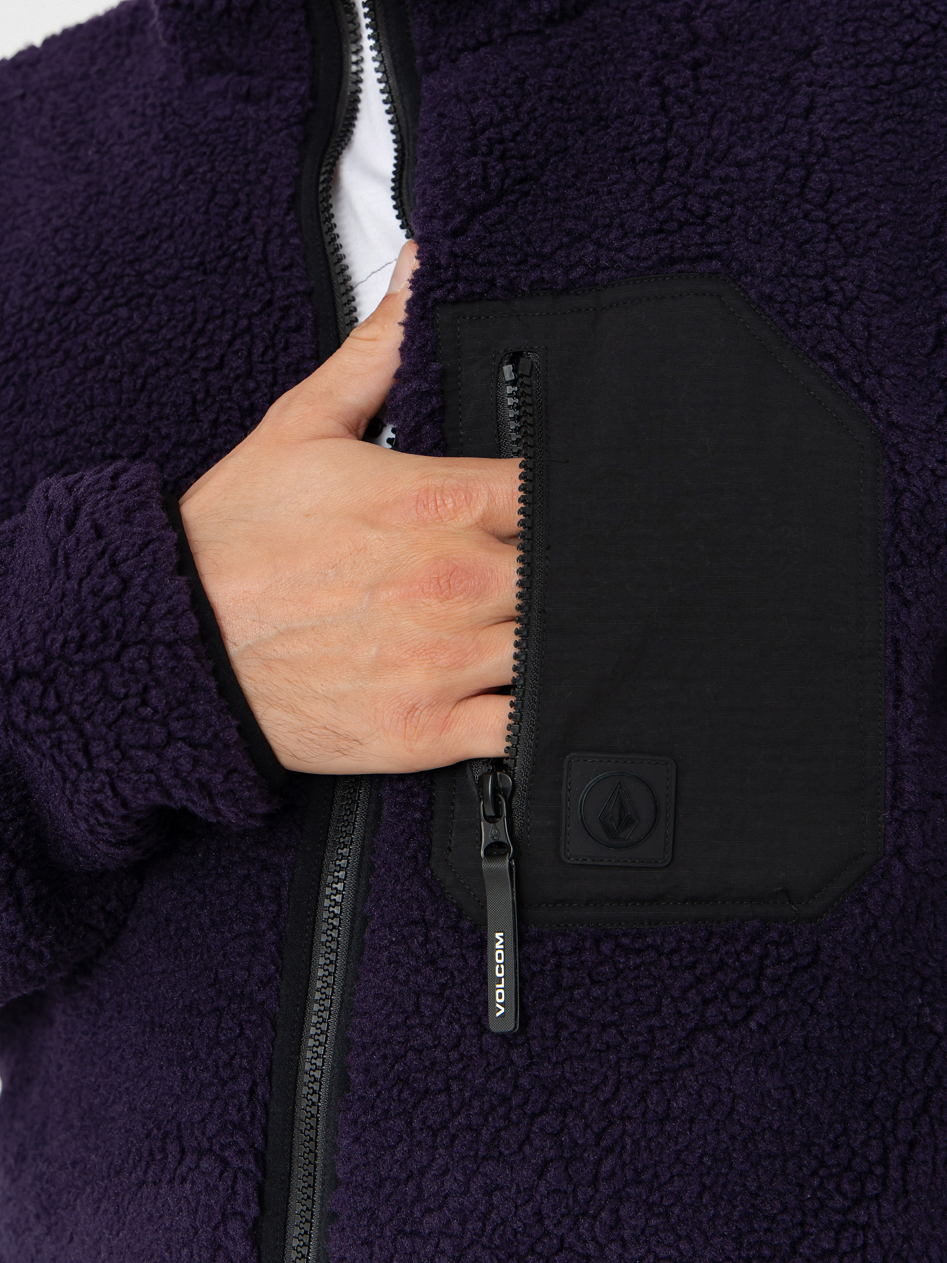 Pánský Fleecová mikina íVolcom Muzzer Fuzzar (dark purple)