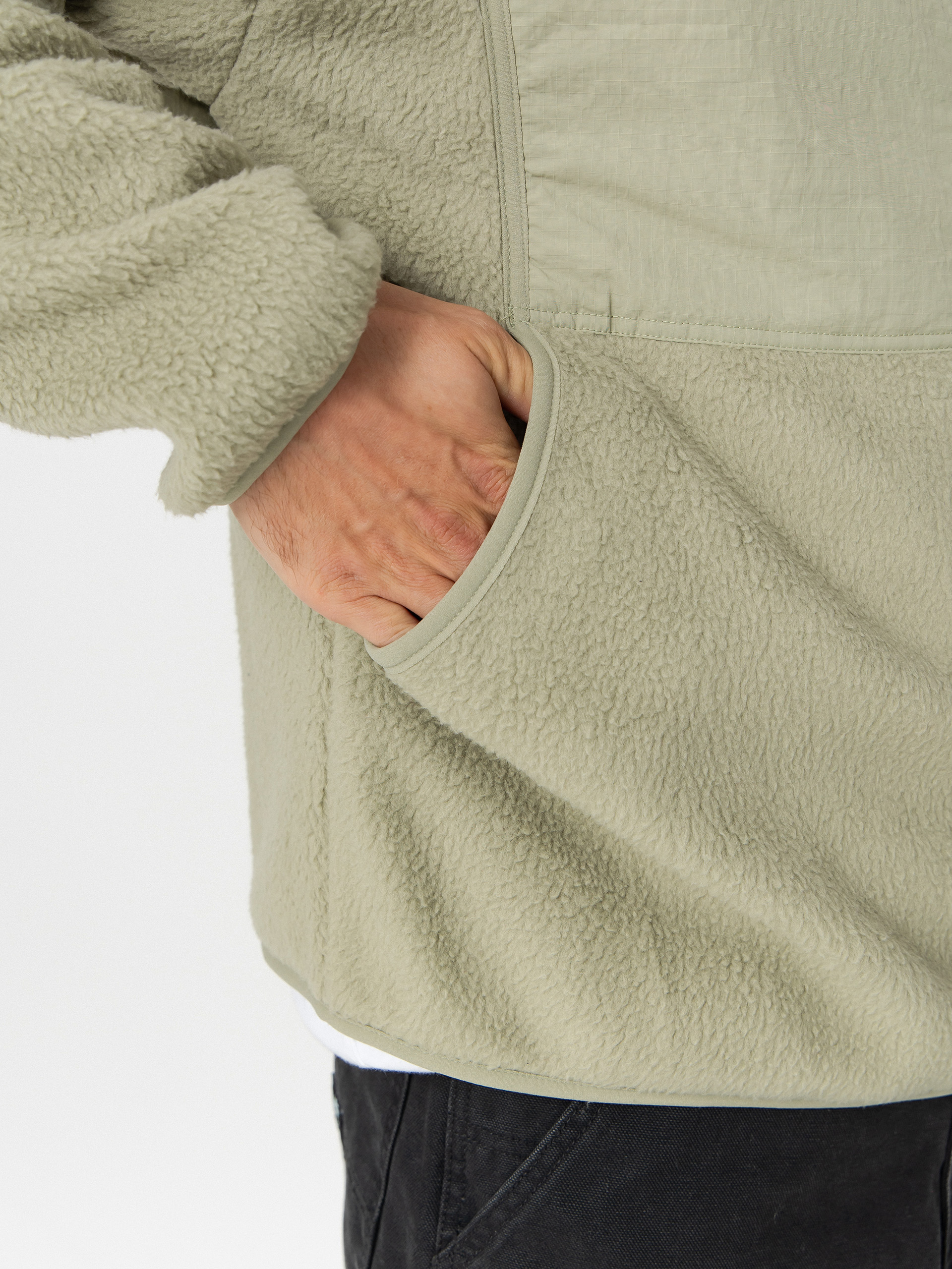 Mikina s kapucí Volcom Nomaa Sherpa ZHD (green tea)