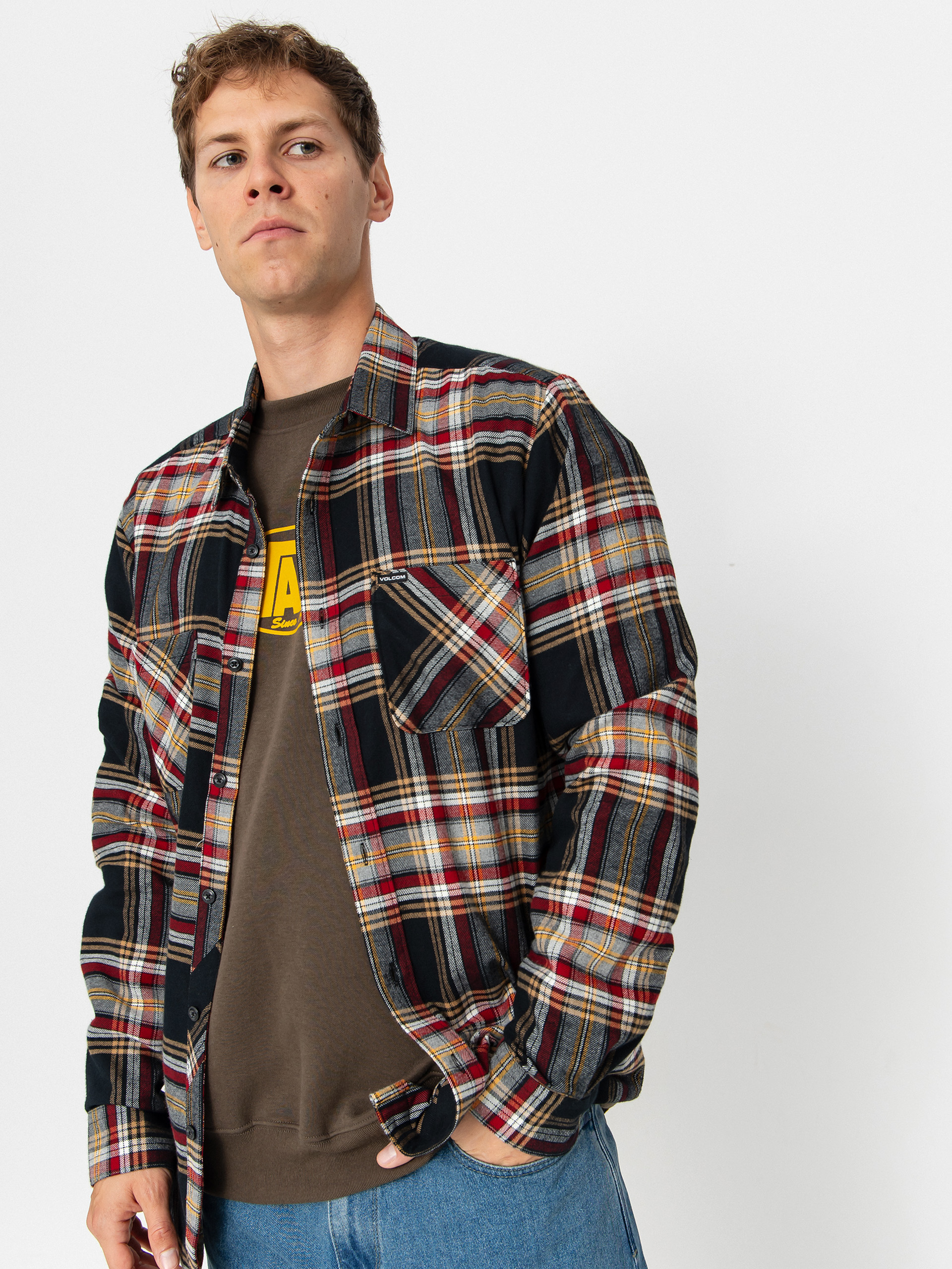 Kou0161ile Volcom Netastone Flannel (antique black)