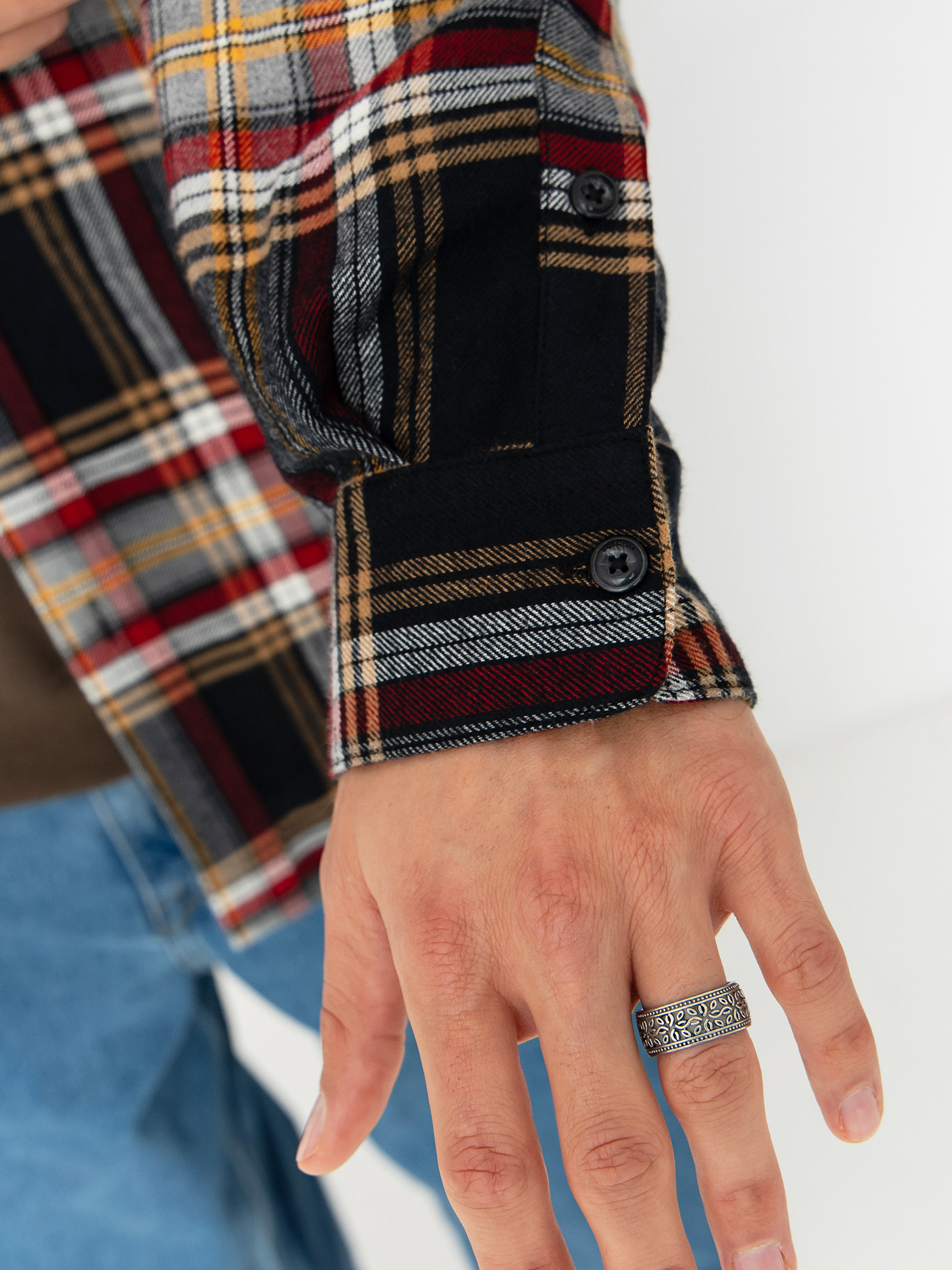 Košile Volcom Netastone Flannel (antique black)