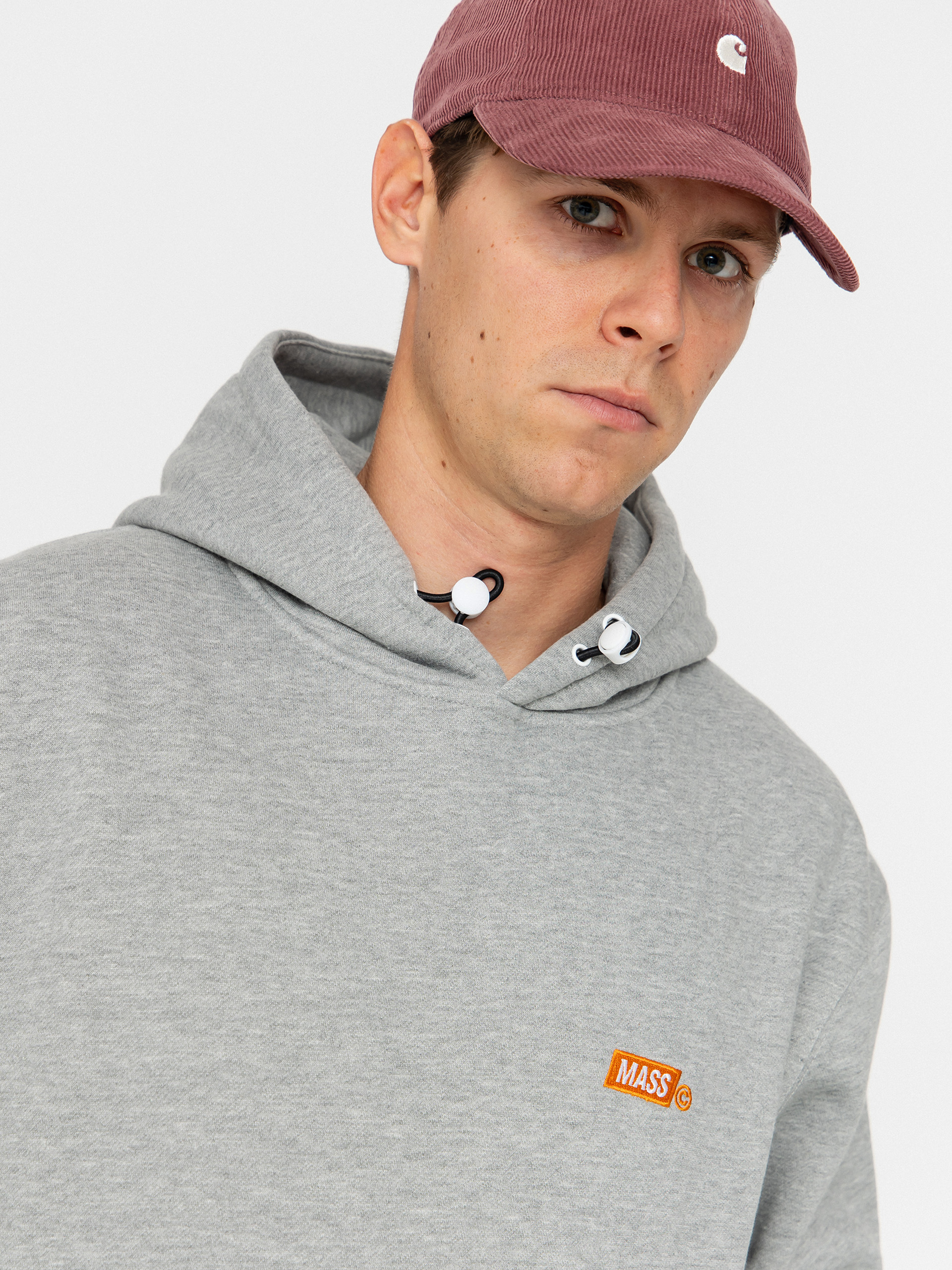 Mikina s kapucí MassDnm Mini Box HD (light heather grey)