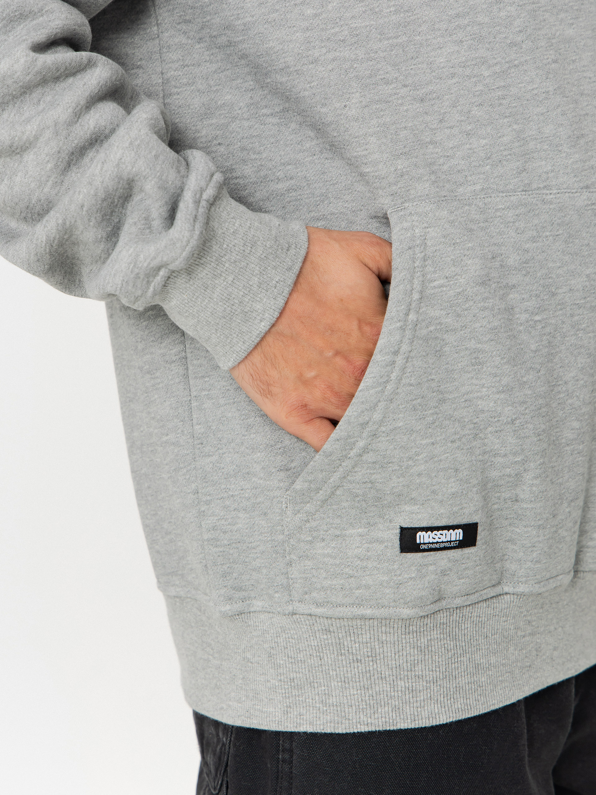 Mikina s kapucí MassDnm Mini Box HD (light heather grey)