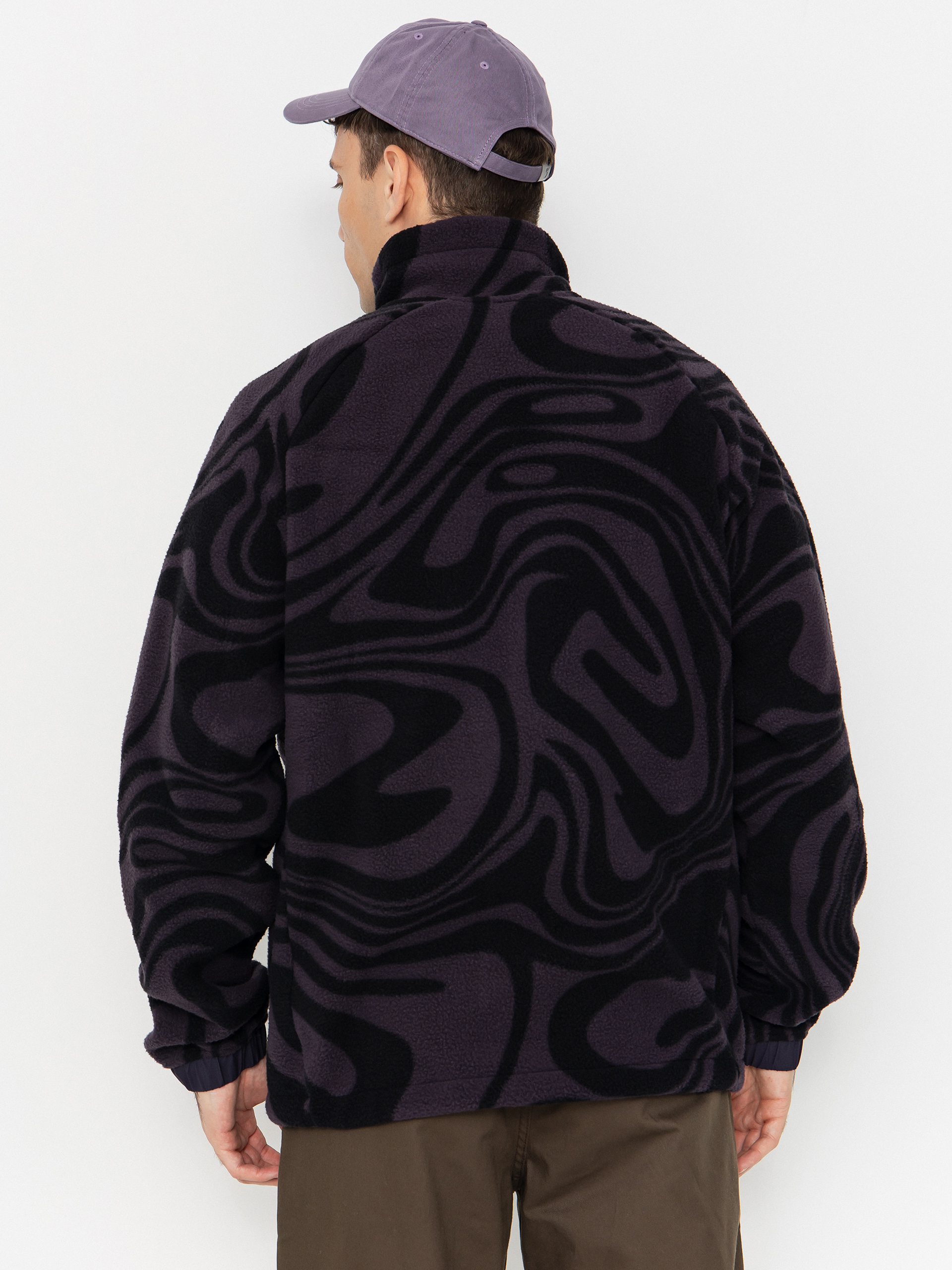 Pánský Fleecová mikina Helly Hansen Panorama Printed Pile Snap (black grape swirl aop)