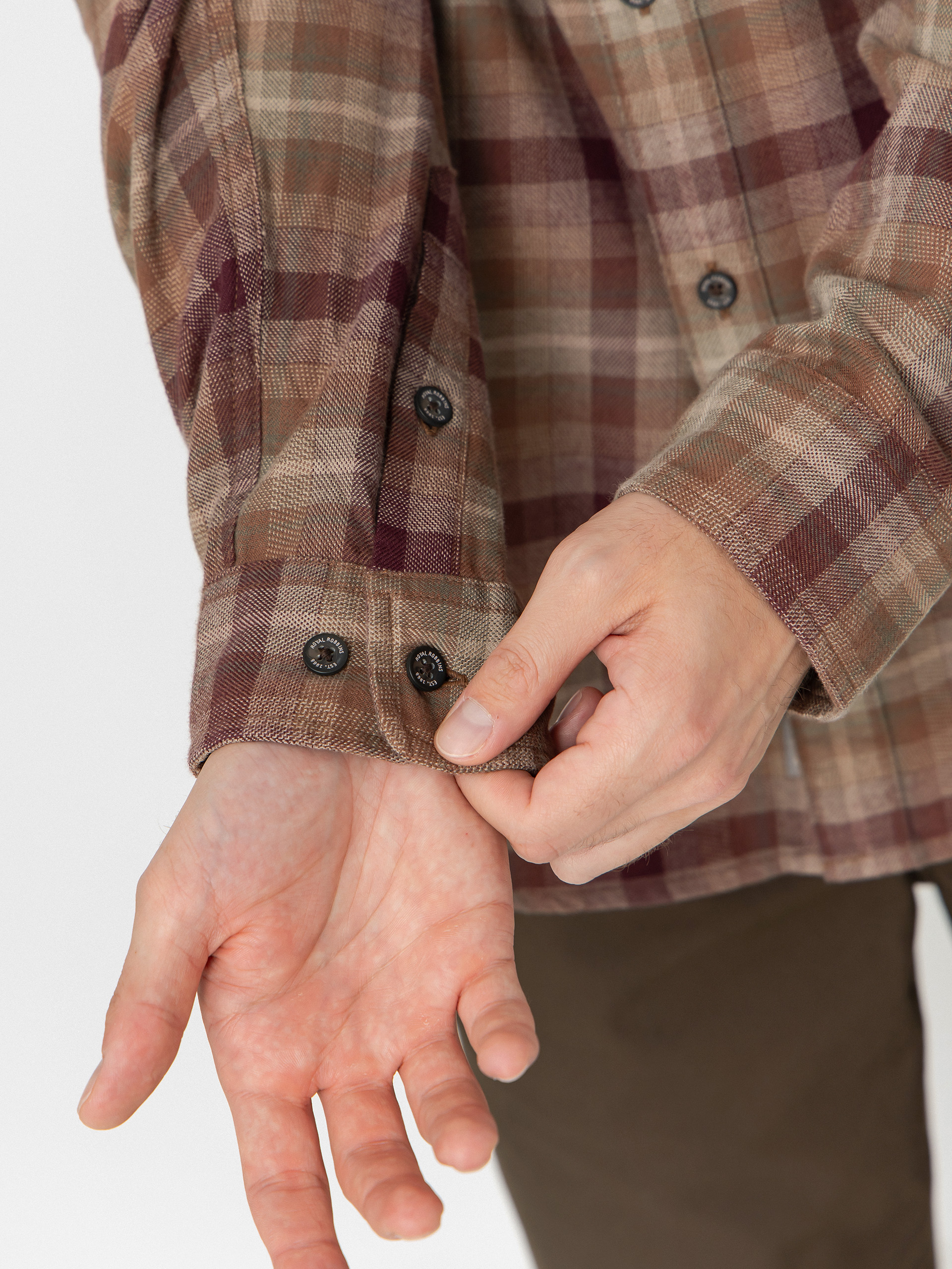 Kou0161ile Royal Robbins Lieback Organic Cotton Flannel (dusty olive dipsea pld)