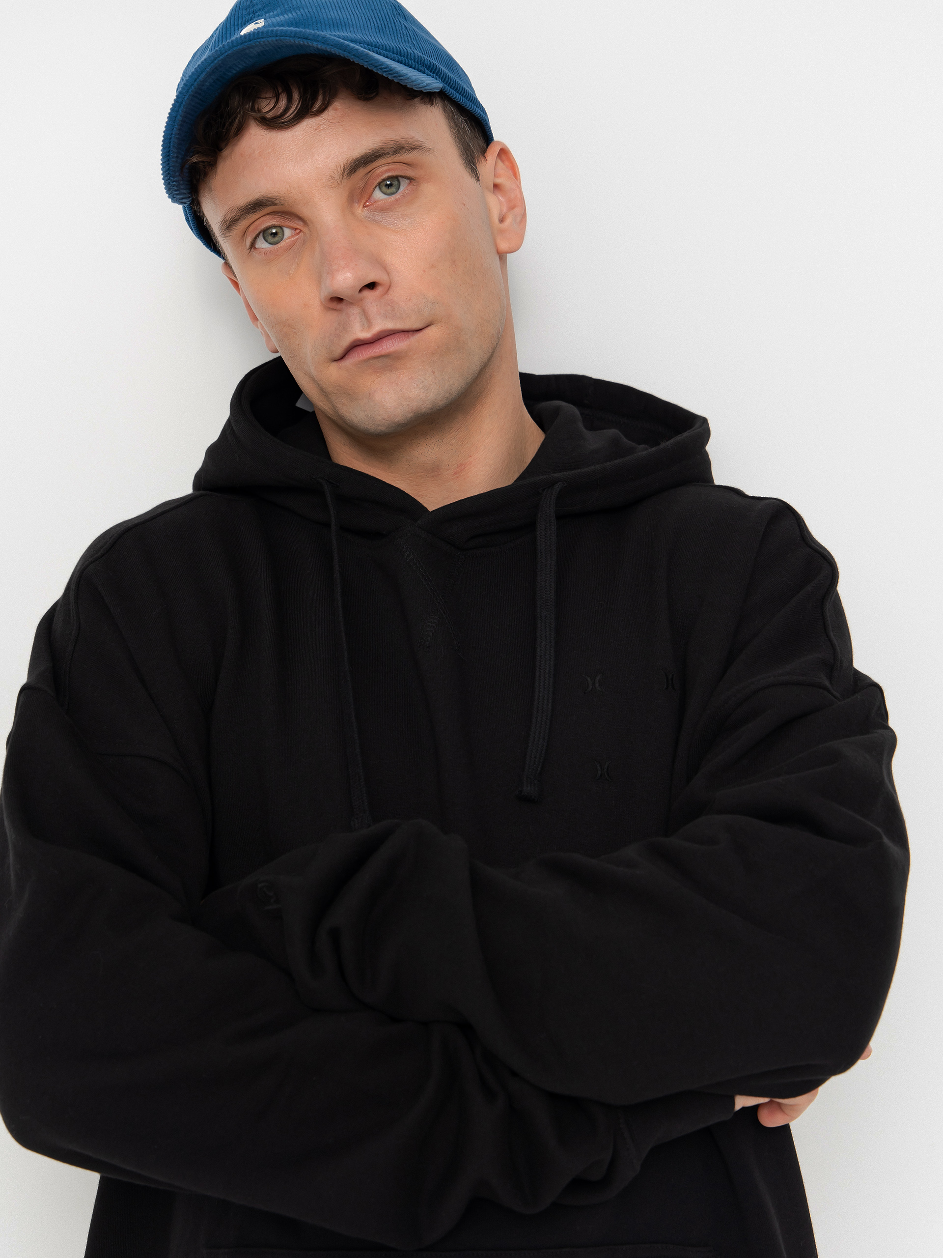 Mikina s kapucí Hurley Bcnk8 Washed HD (black)