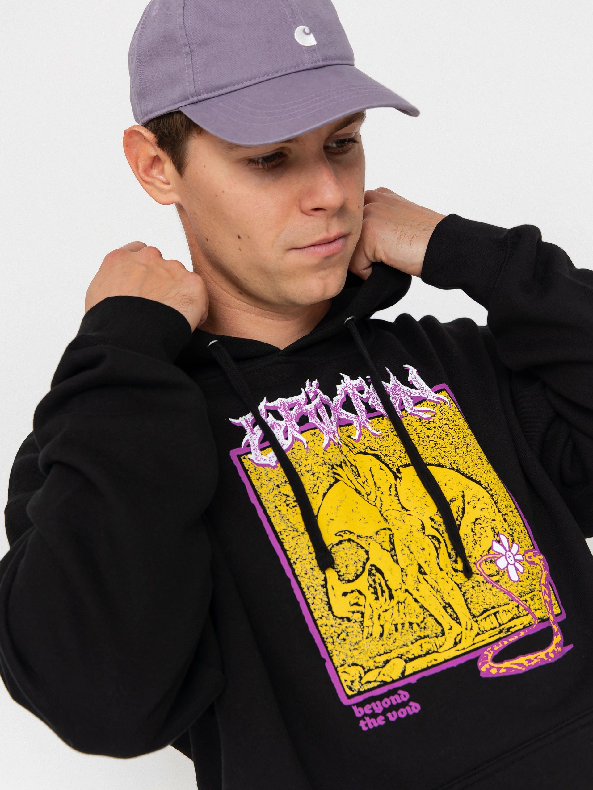 Mikina s kapucí Brixton Void HD (black)