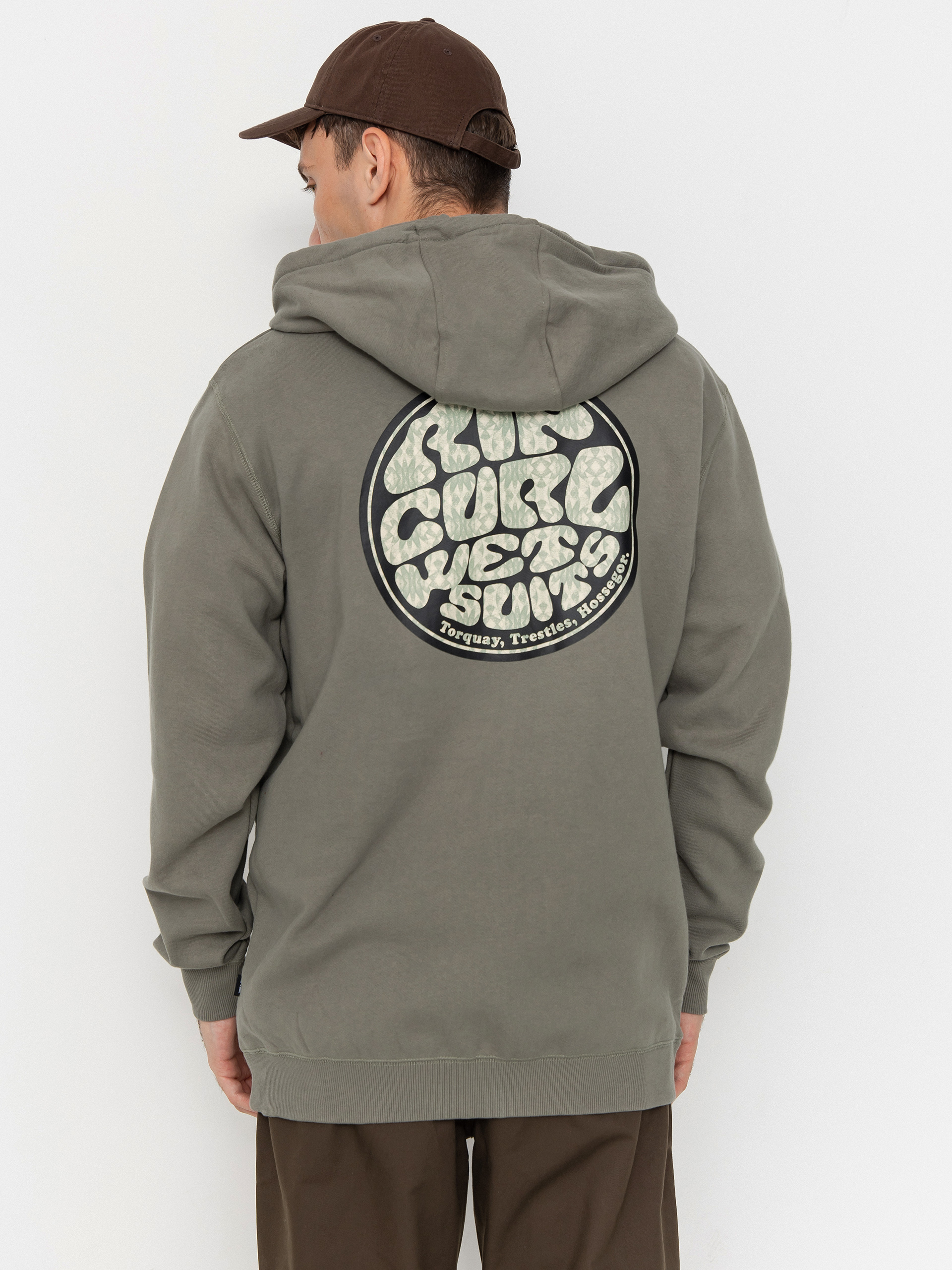 Mikina s kapucu00ed Rip Curl Wettie Passage Icon ZHD (cactus green)