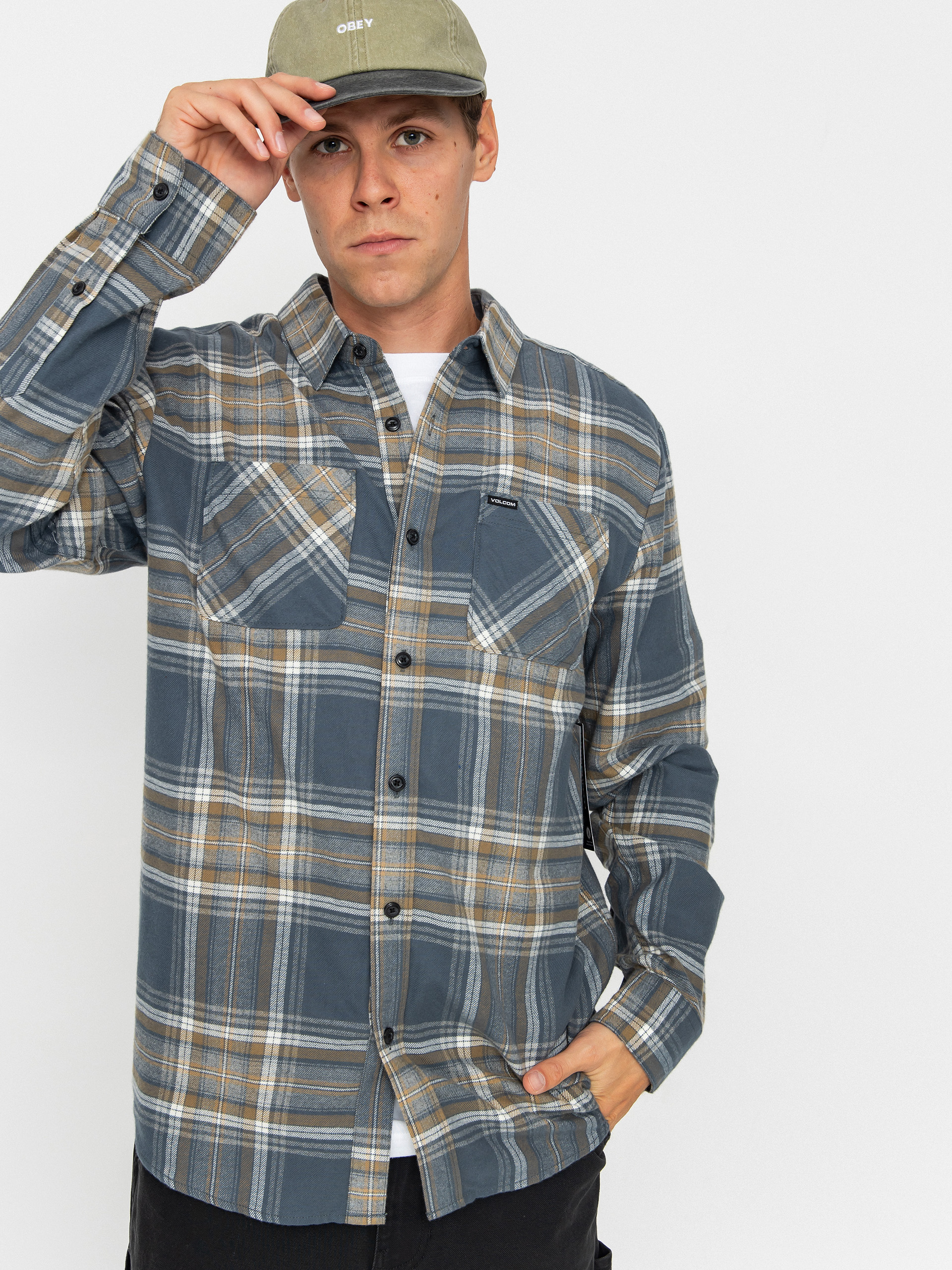 Kou0161ile Volcom Netastone Flannel (dark slate)