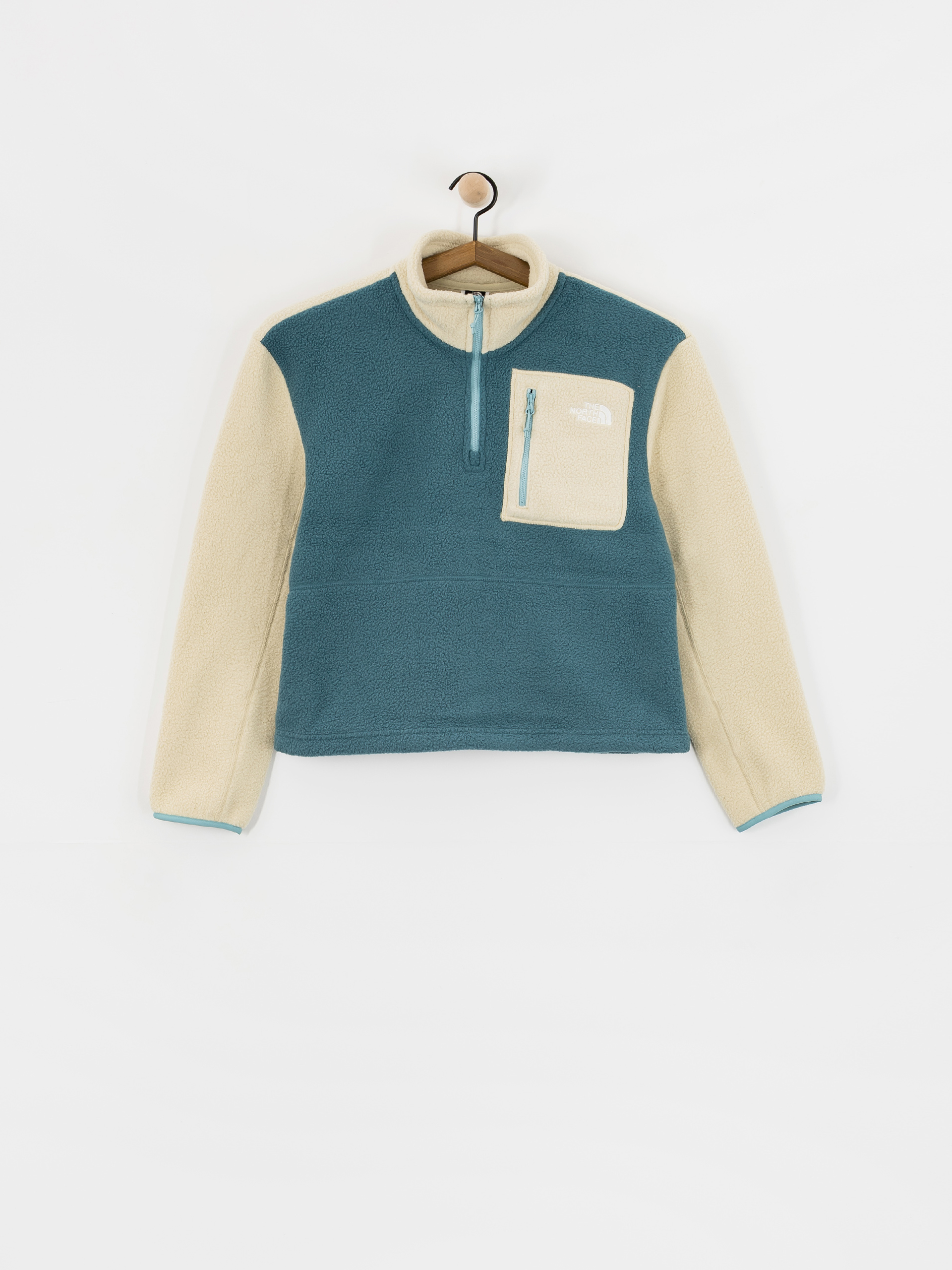 Fleecovu00e1 mikina The North Face Yumiori 1/4 Zip (space/gravel/blue eclip)