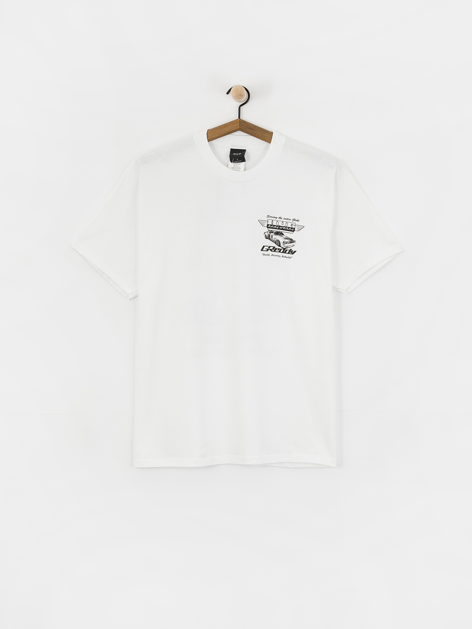 Tričko HUF X Greddy Body Works (white)